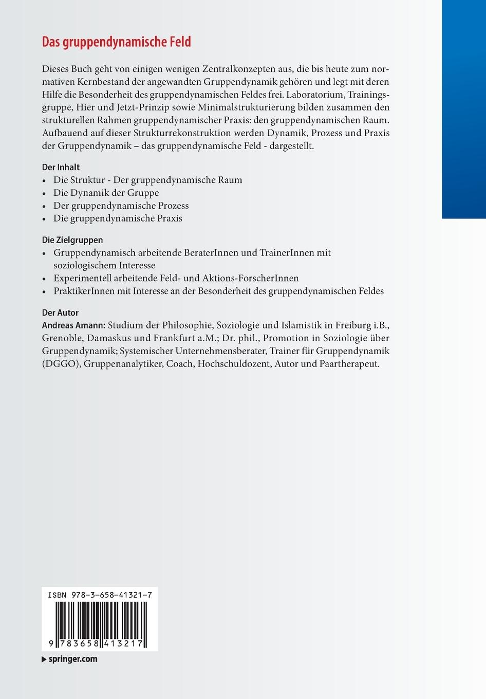 Rückseitencover Das gruppendynamische Feld
