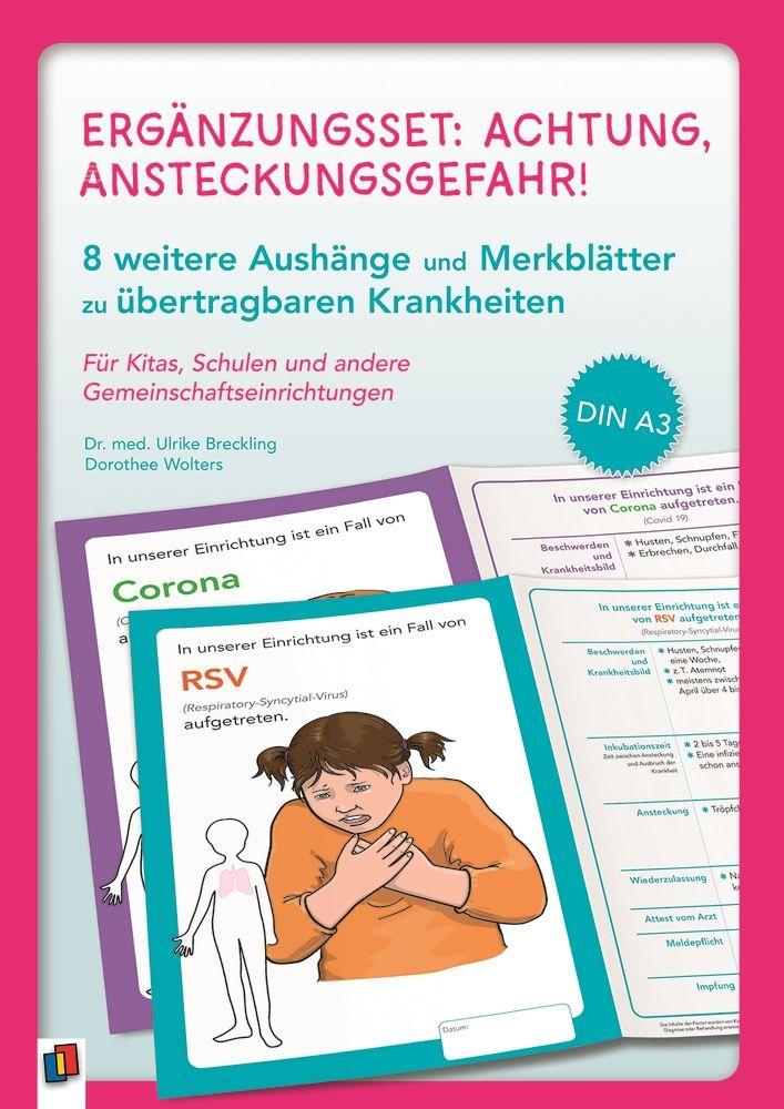 Vorderes Coverbild Ergänzungsset: Achtung, Ansteckungsgefahr! - 8 weitere Aushänge und Merkblätter zu übertragbaren Krankheiten
