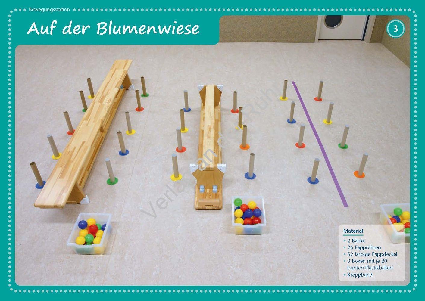 Beispielinhalt (Bild) Bewegungsstationen für Vorschulkinder