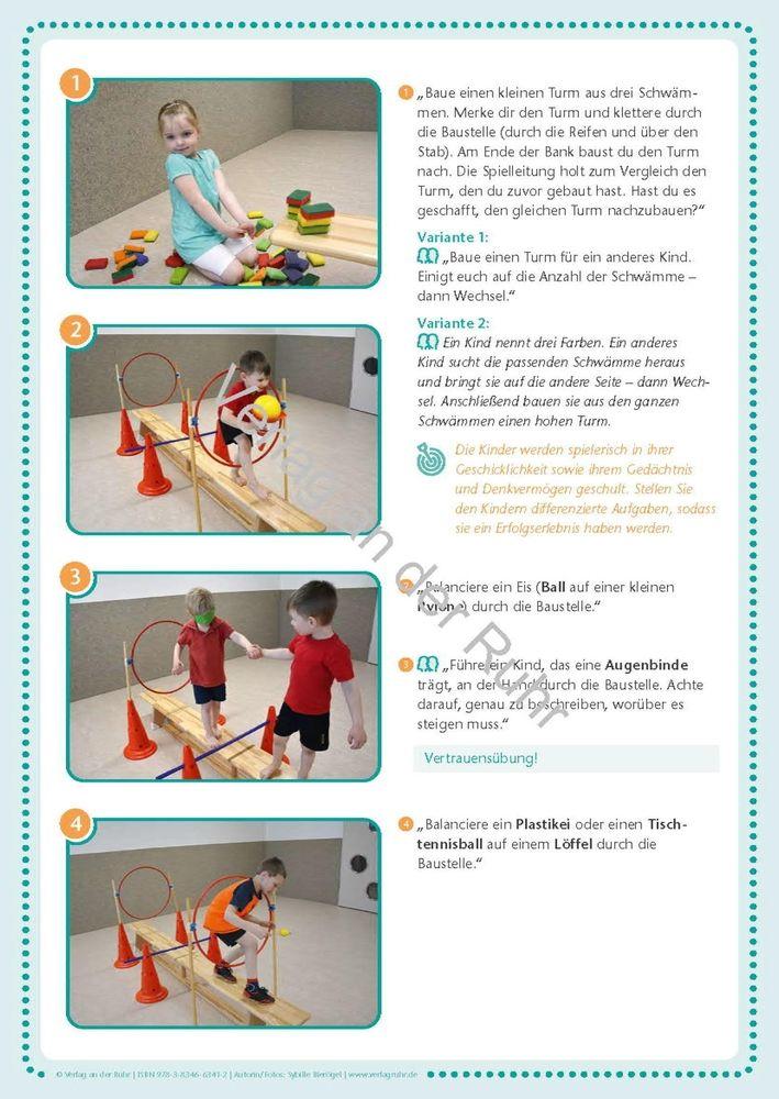 Beispielinhalt (Bild) Bewegungsstationen für Vorschulkinder