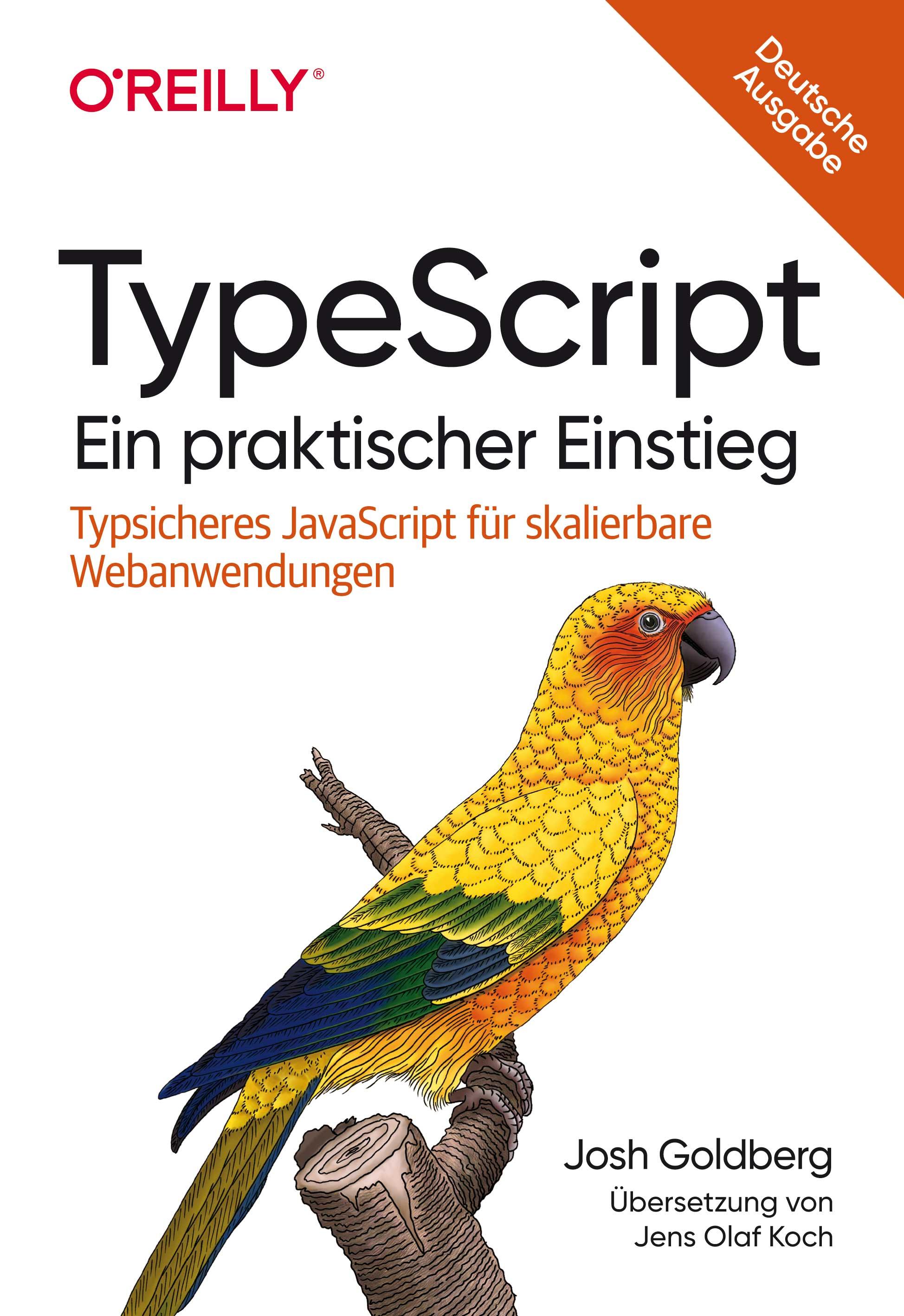 Vorderes Coverbild TypeScript - Ein praktischer Einstieg