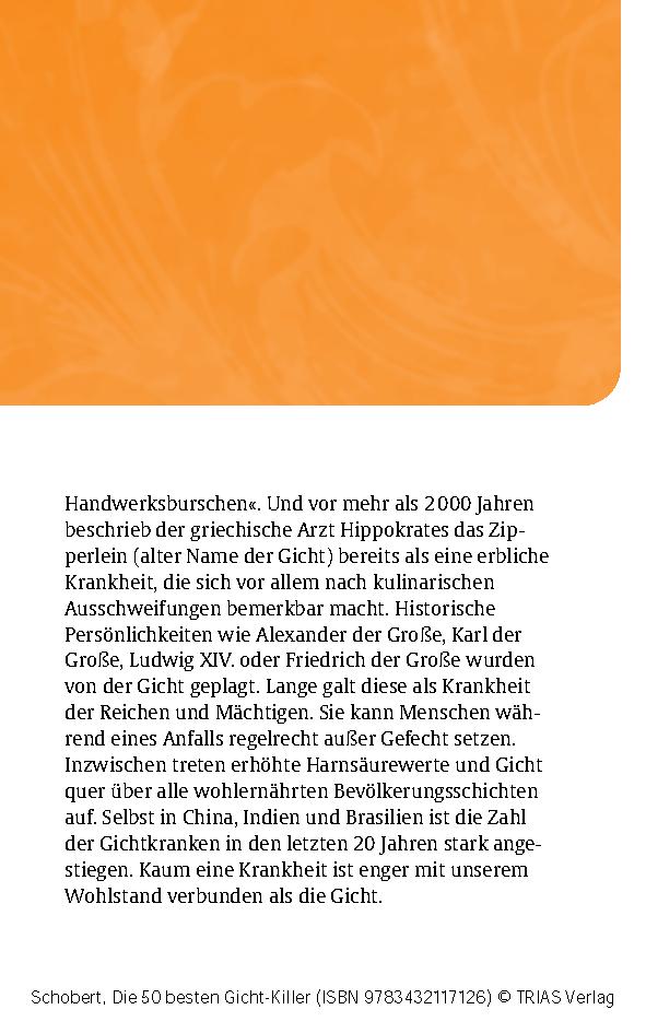 Beispielinhalt (Bild) Die 50 besten Gicht-Killer