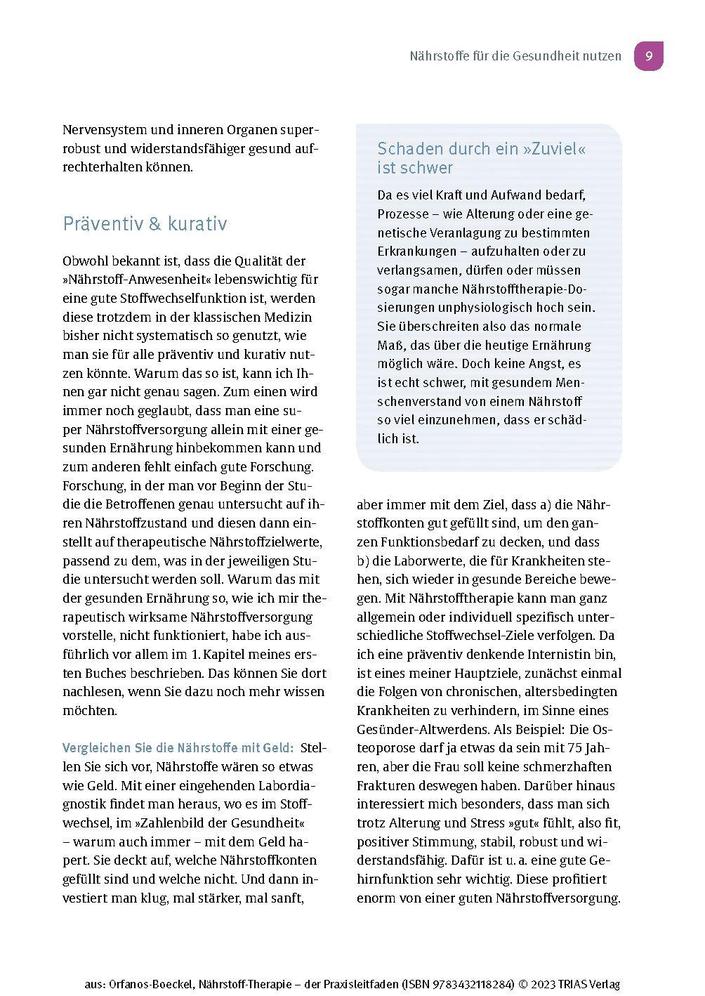 Beispielinhalt (Bild) Nährstoff-Therapie - Der Praxisleitfaden