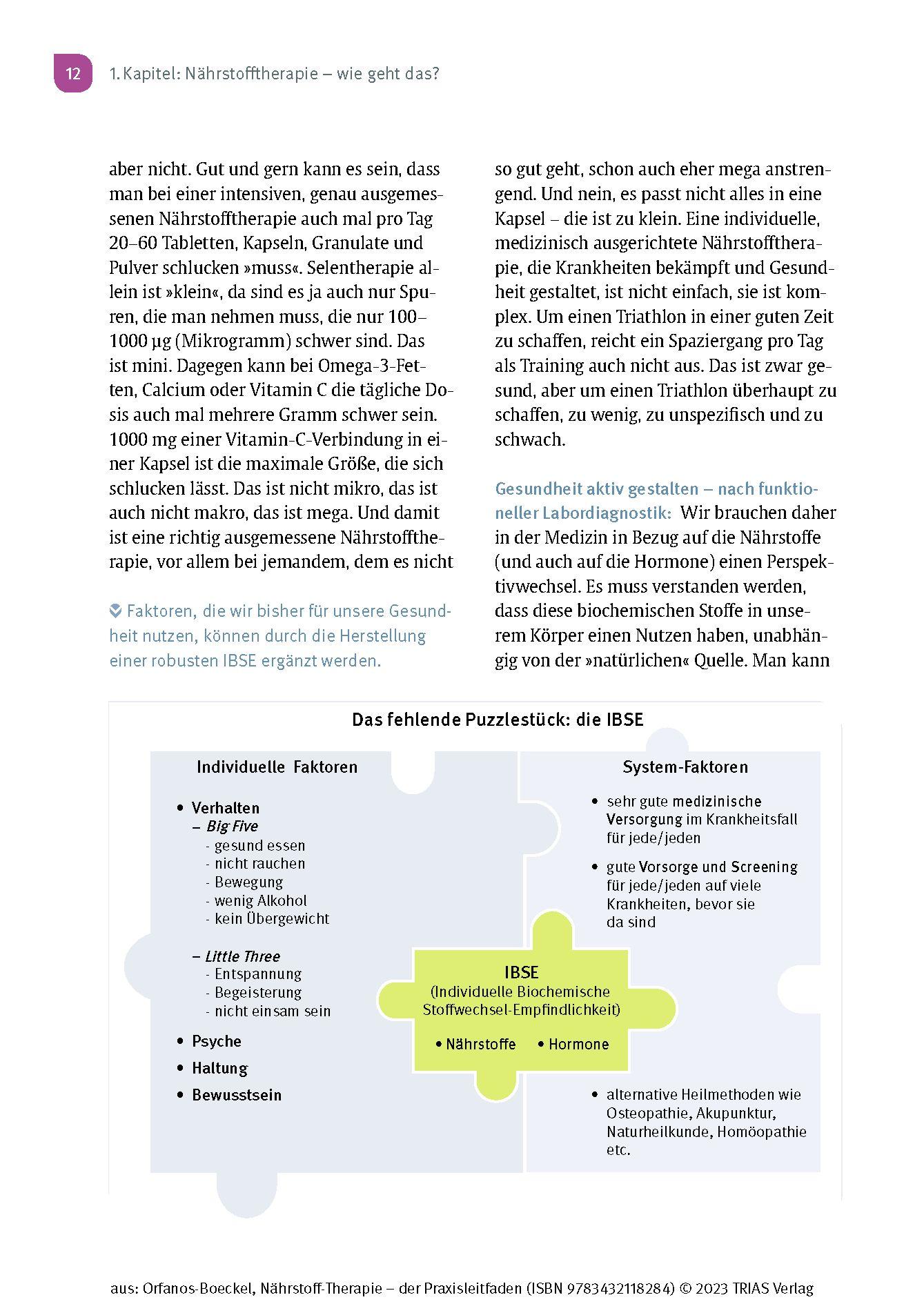 Beispielinhalt (Bild) Nährstoff-Therapie - Der Praxisleitfaden