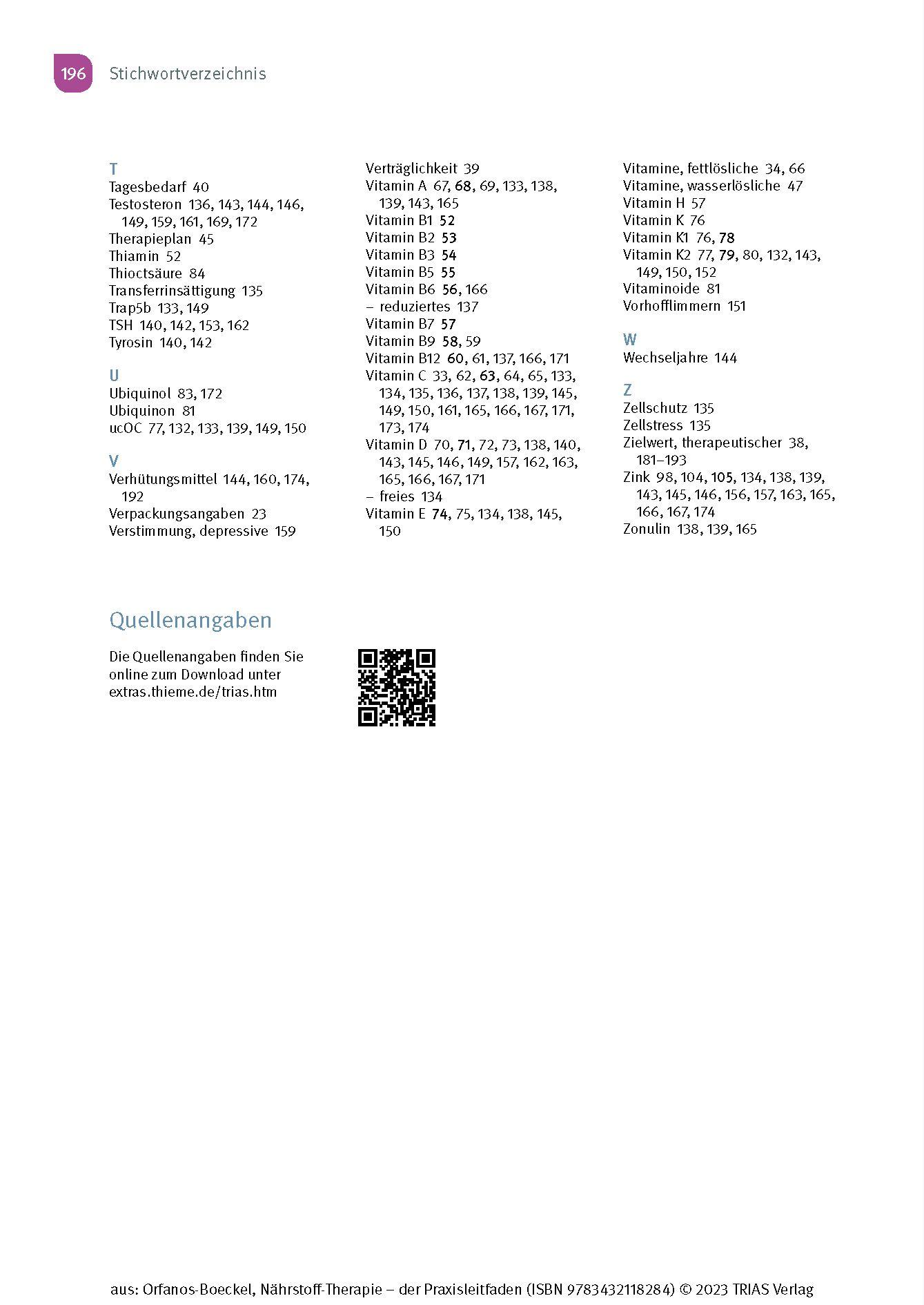 Beispielinhalt (Bild) Nährstoff-Therapie - Der Praxisleitfaden