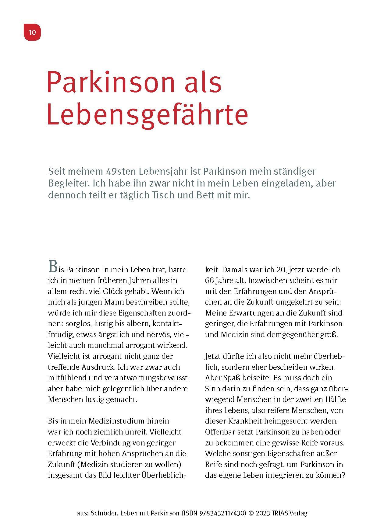 Beispielinhalt (Bild) Leben mit Parkinson