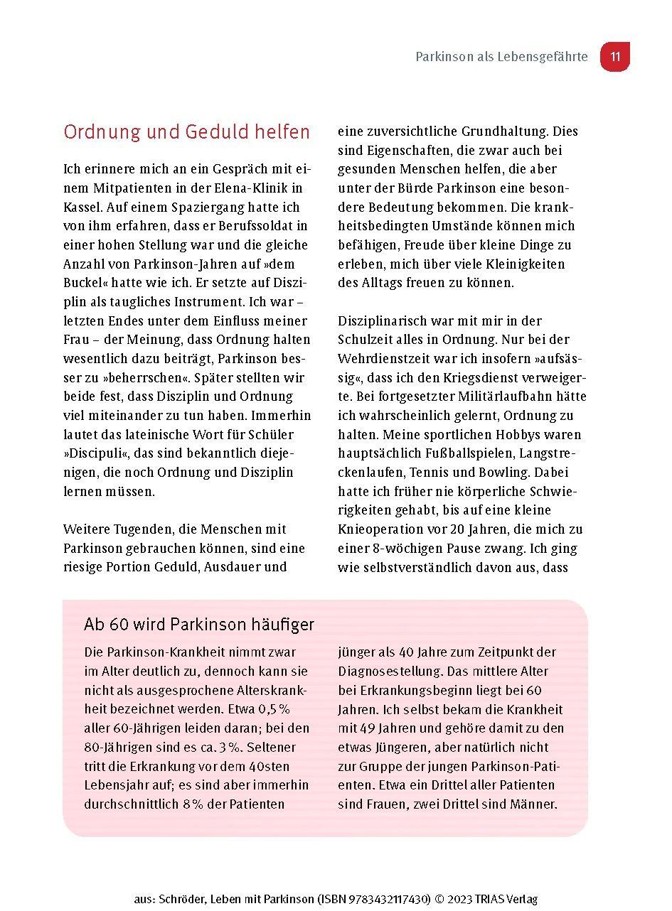 Beispielinhalt (Bild) Leben mit Parkinson