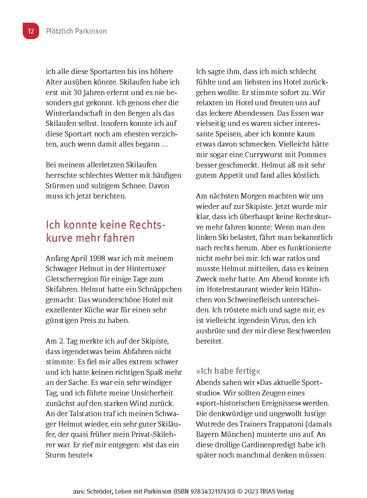 Beispielinhalt (Bild) Leben mit Parkinson