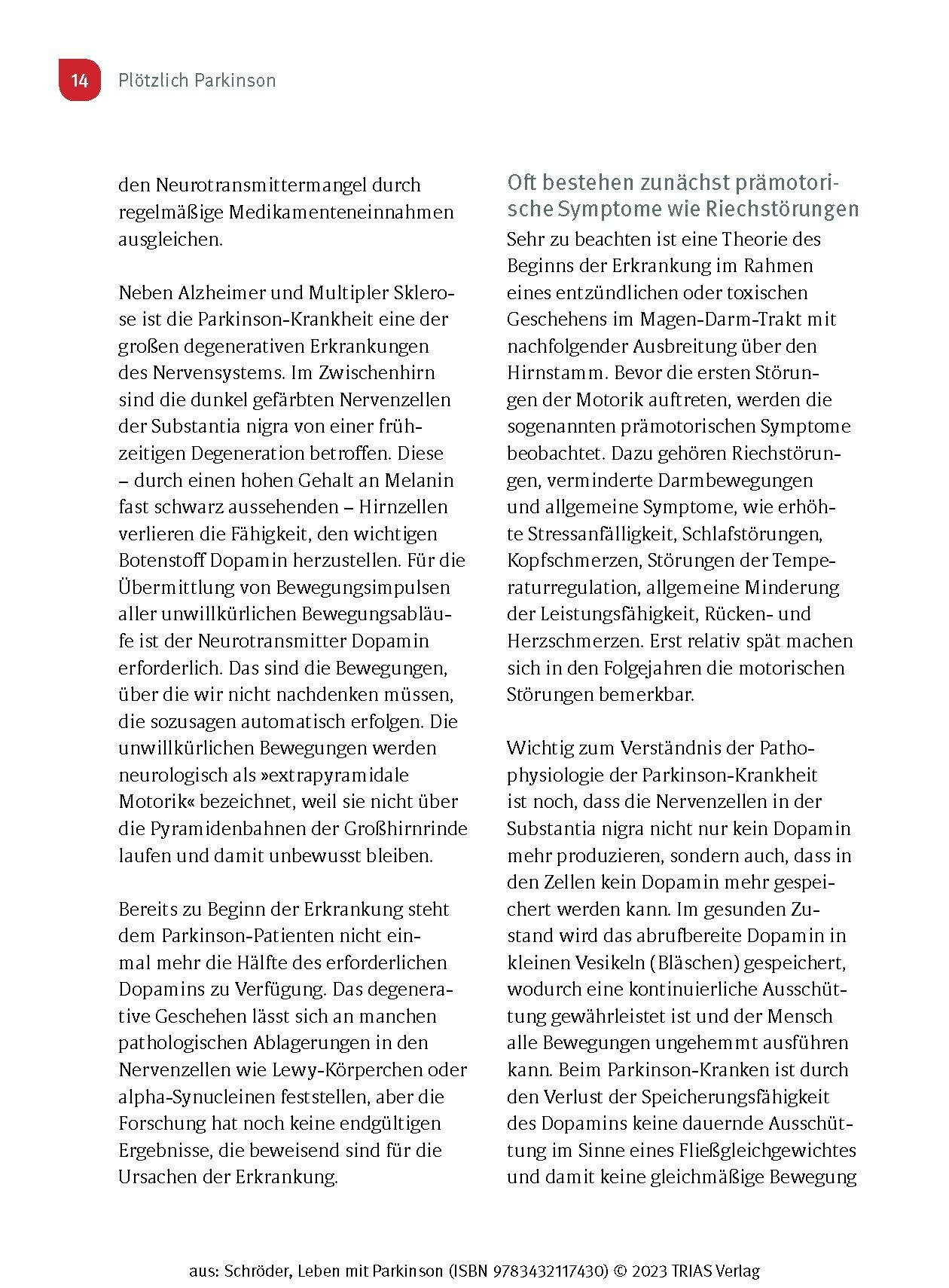 Beispielinhalt (Bild) Leben mit Parkinson