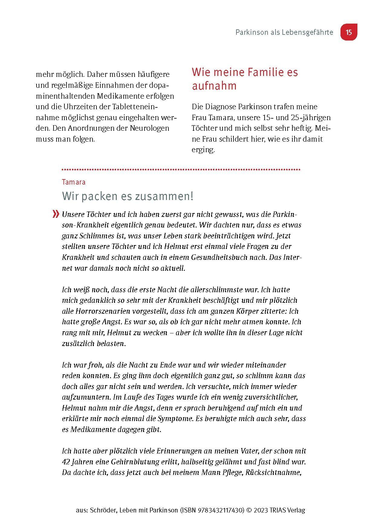 Beispielinhalt (Bild) Leben mit Parkinson