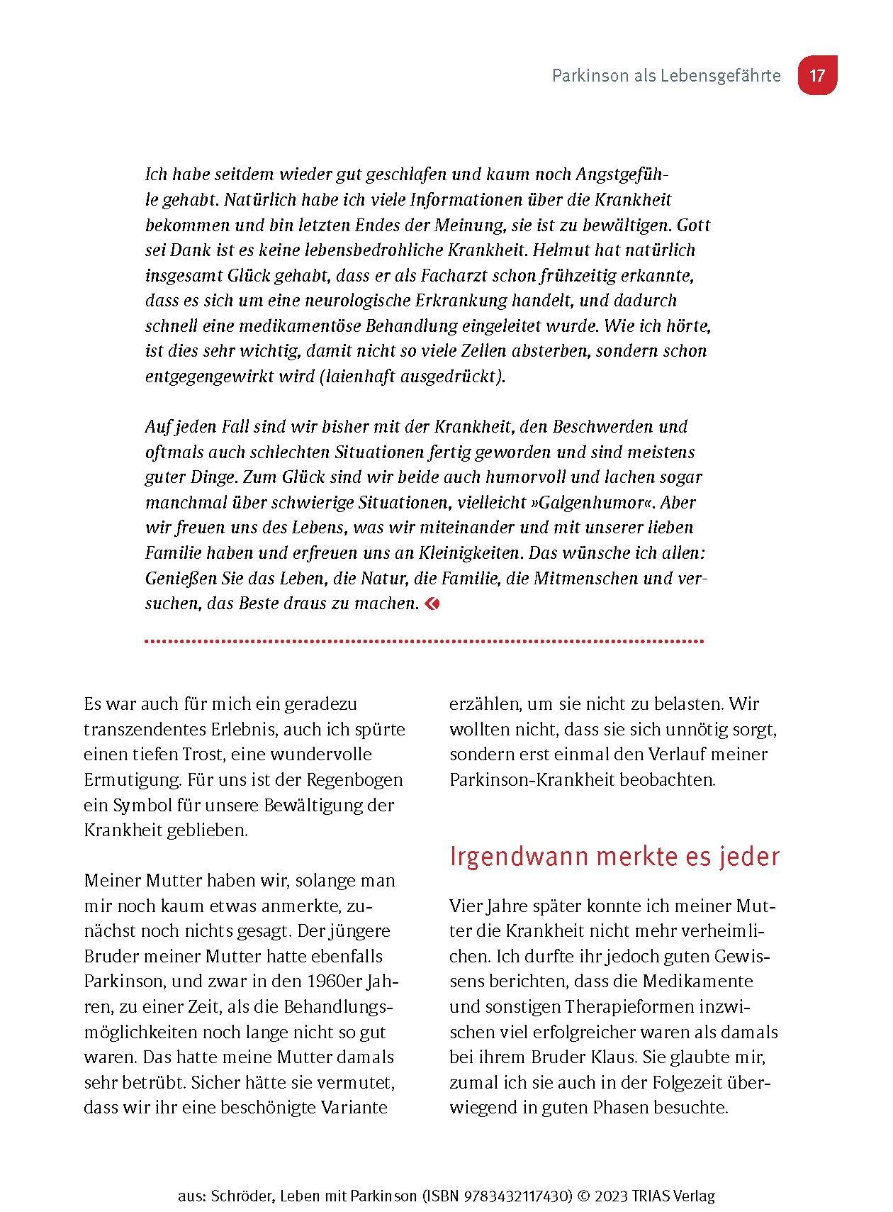 Beispielinhalt (Bild) Leben mit Parkinson