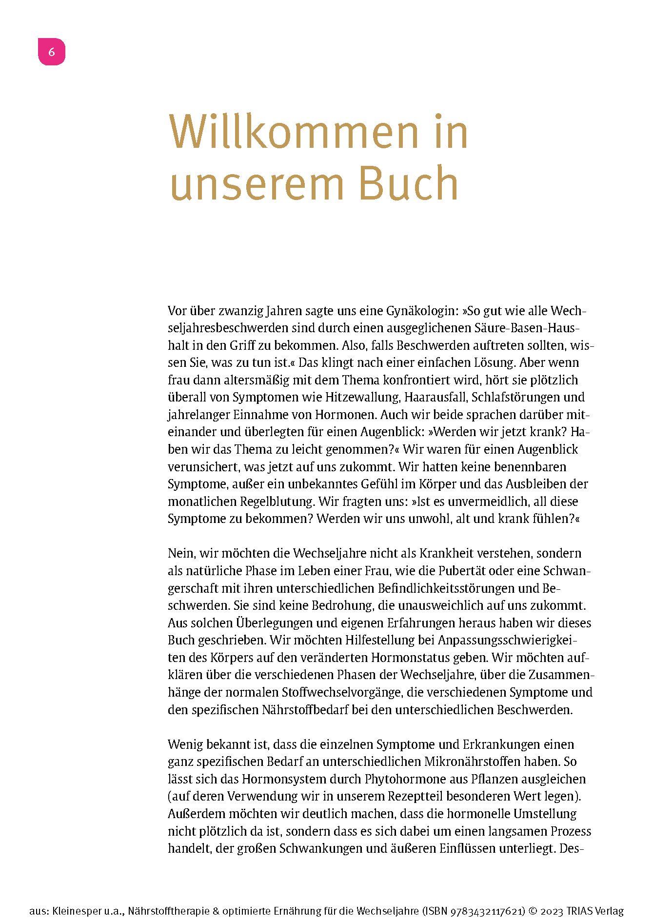 Beispielinhalt (Bild) Nährstofftherapie & optimierte Ernährung für die Wechseljahre