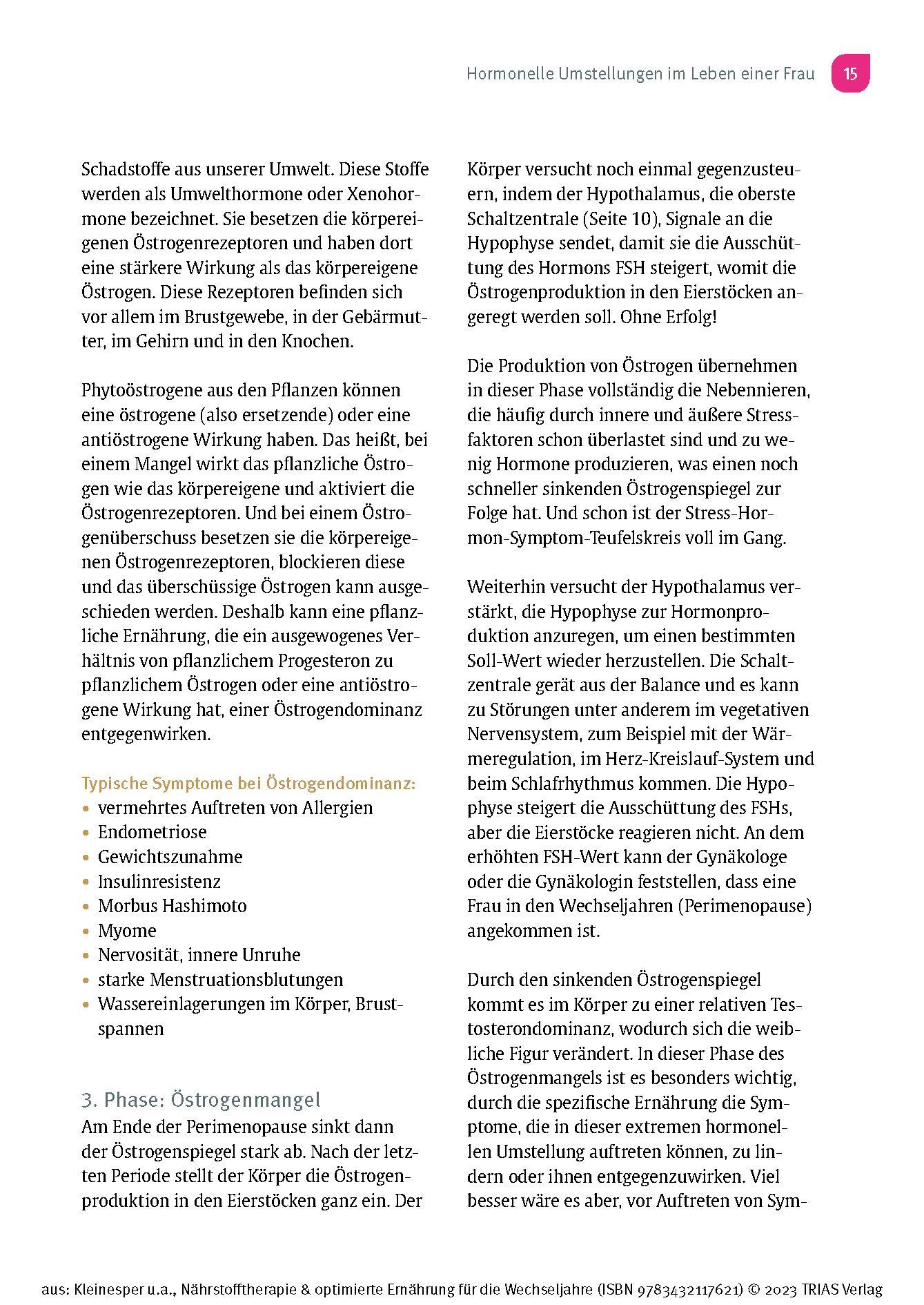 Beispielinhalt (Bild) Nährstofftherapie & optimierte Ernährung für die Wechseljahre