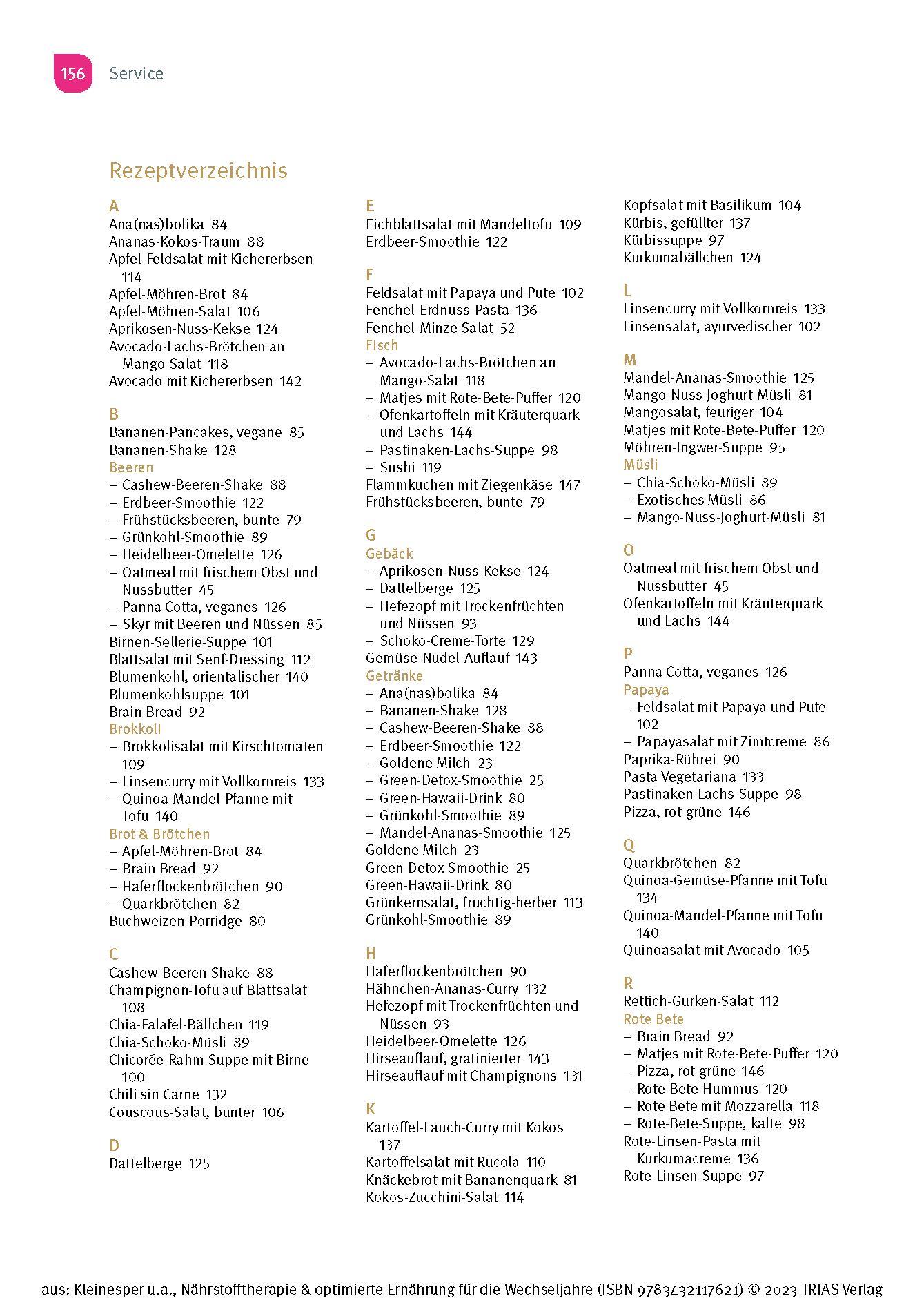 Beispielinhalt (Bild) Nährstofftherapie & optimierte Ernährung für die Wechseljahre