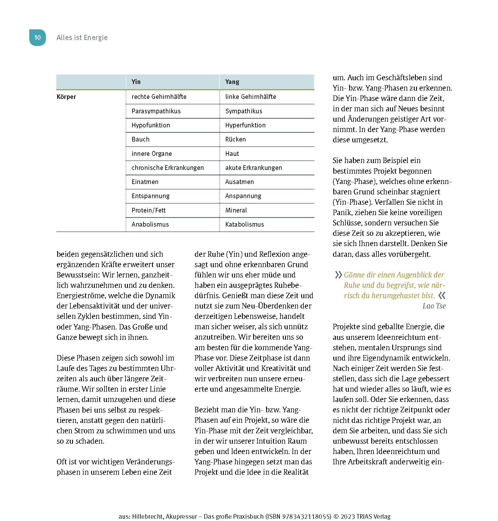 Beispielinhalt (Bild) Akupressur - Das große Praxisbuch