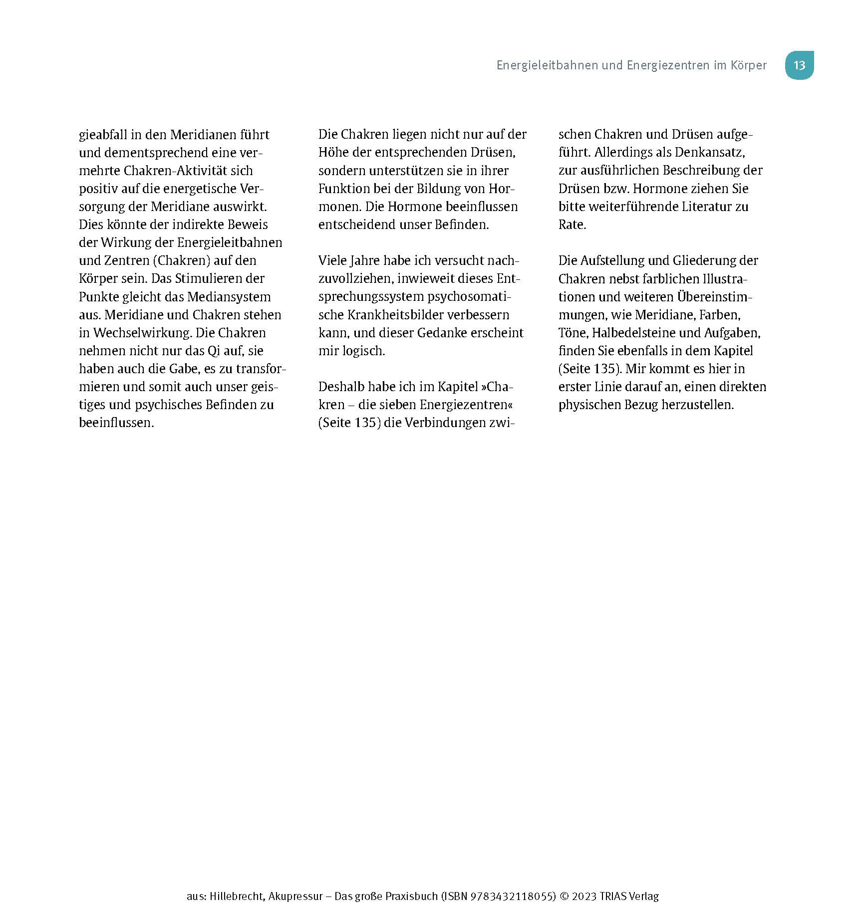 Beispielinhalt (Bild) Akupressur - Das große Praxisbuch