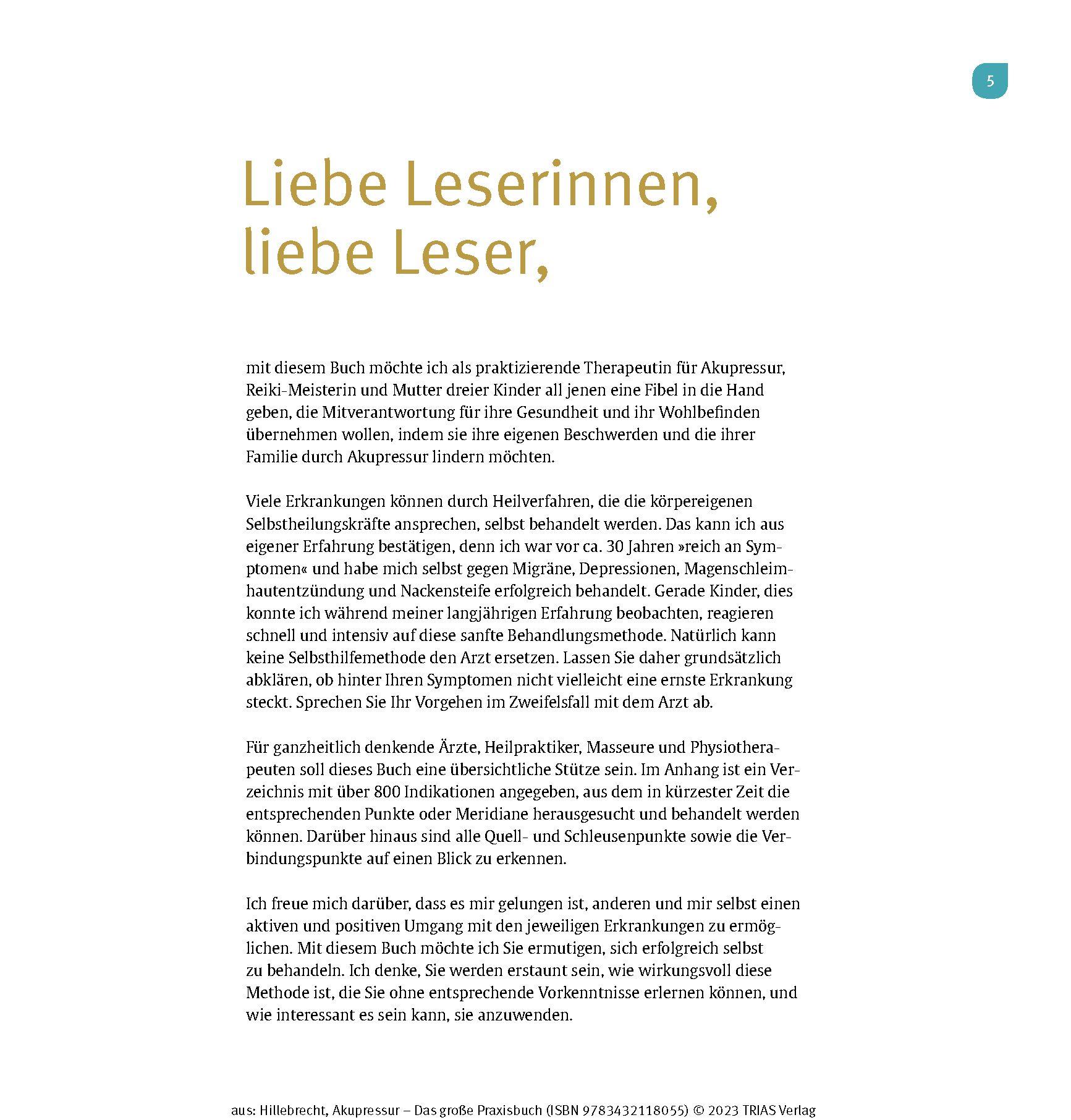 Beispielinhalt (Bild) Akupressur - Das große Praxisbuch