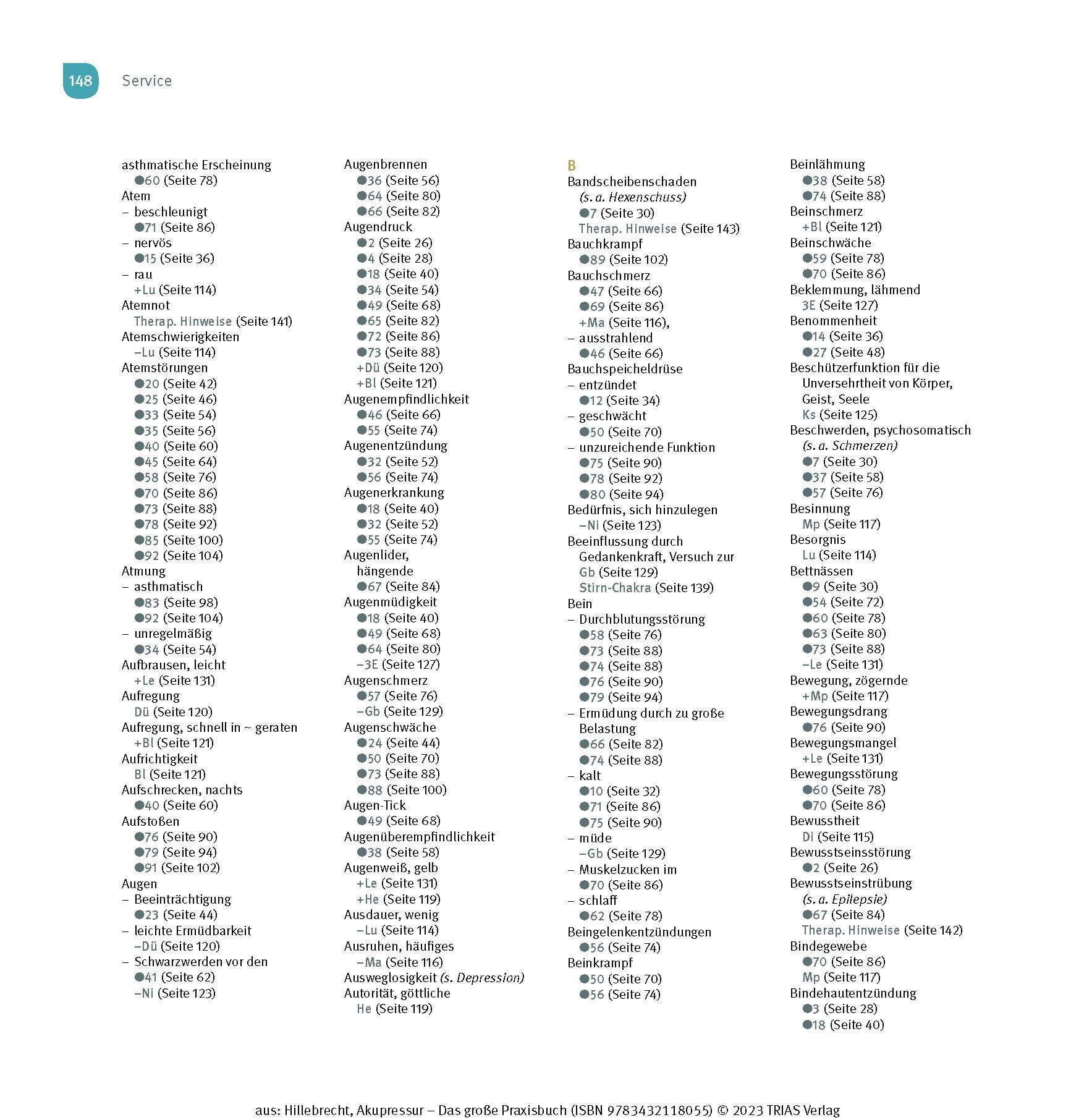 Beispielinhalt (Bild) Akupressur - Das große Praxisbuch
