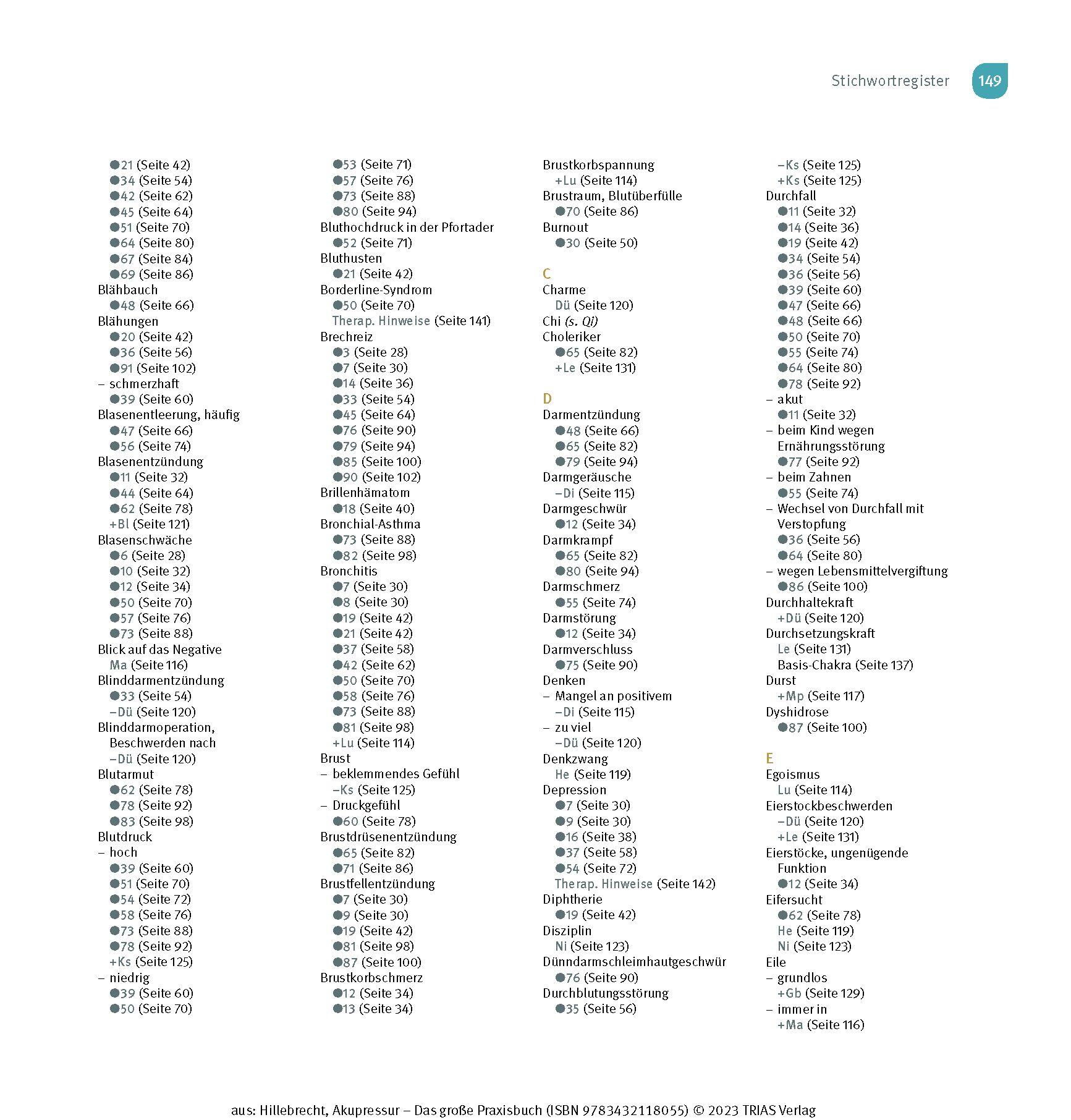Beispielinhalt (Bild) Akupressur - Das große Praxisbuch