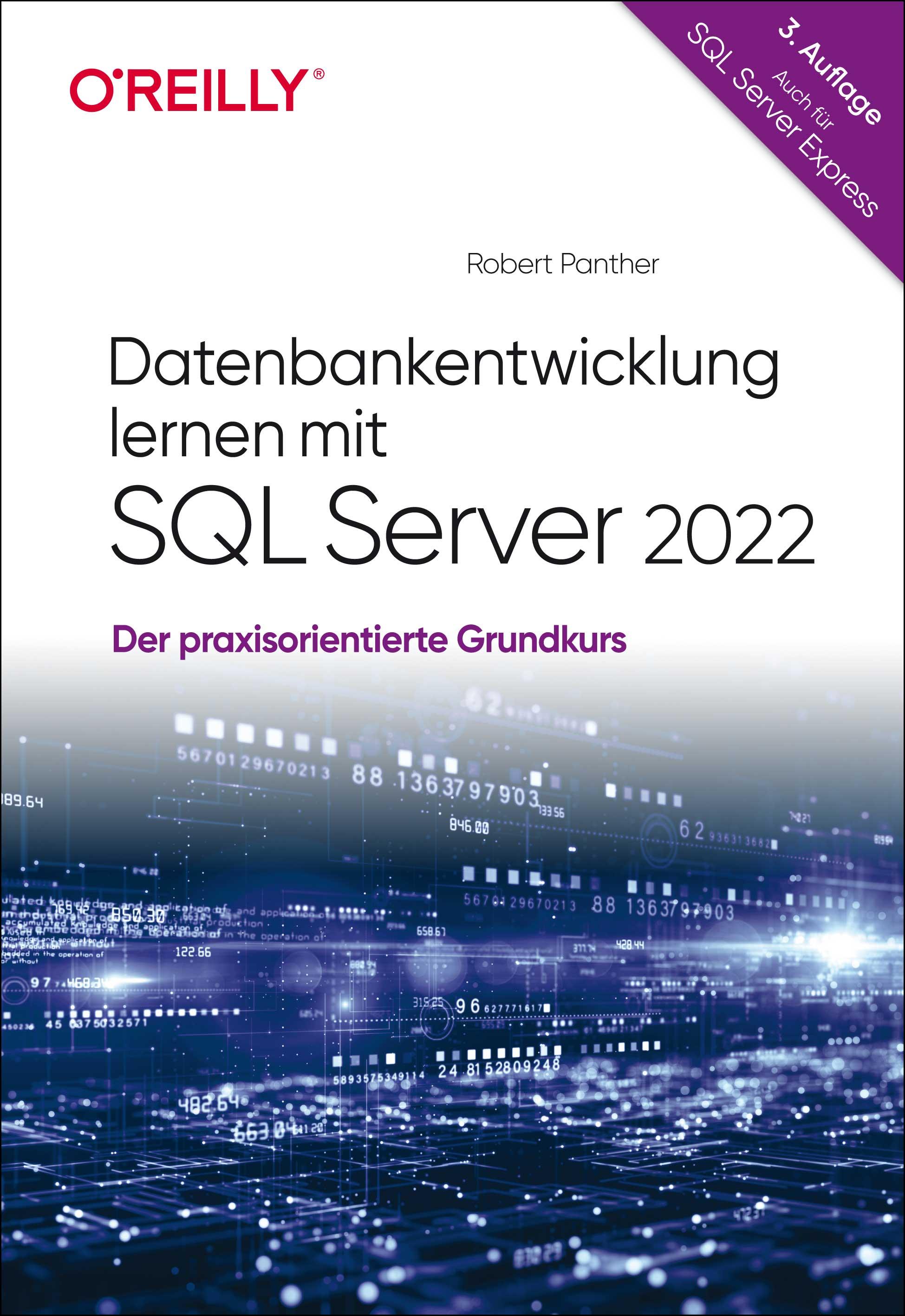 Vorderes Coverbild Datenbankentwicklung lernen mit SQL Server 2022