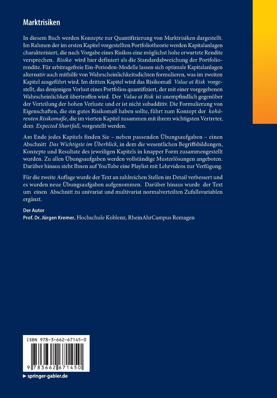 Rückseitencover Marktrisiken