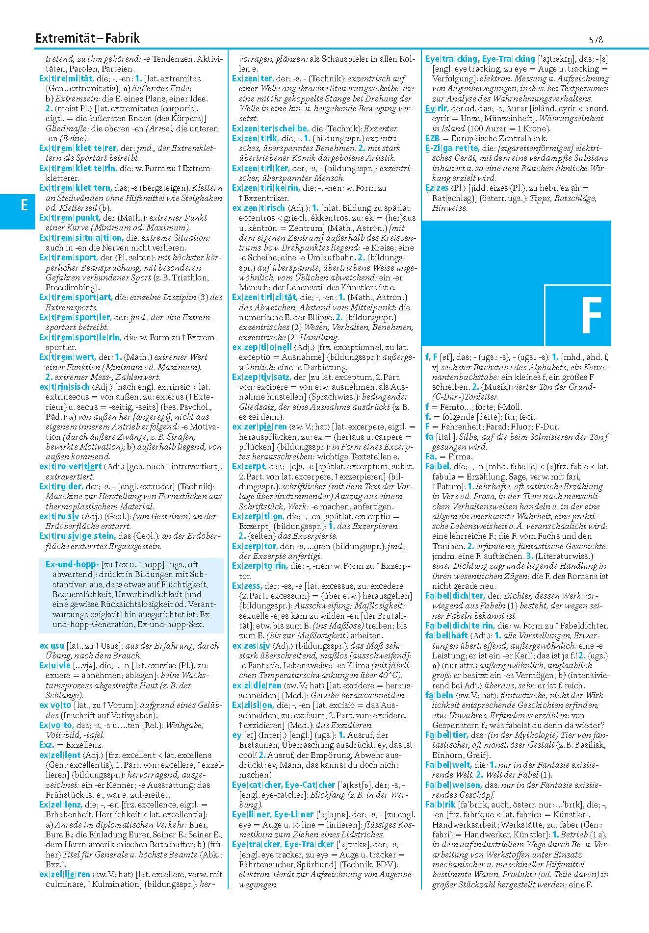Beispielinhalt (Bild) Duden - Deutsches Universalwörterbuch