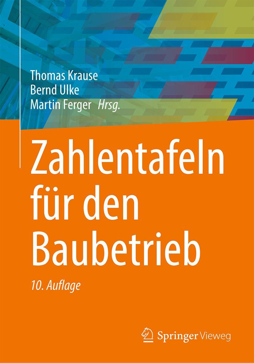 Vorderes Coverbild Zahlentafeln für den Baubetrieb