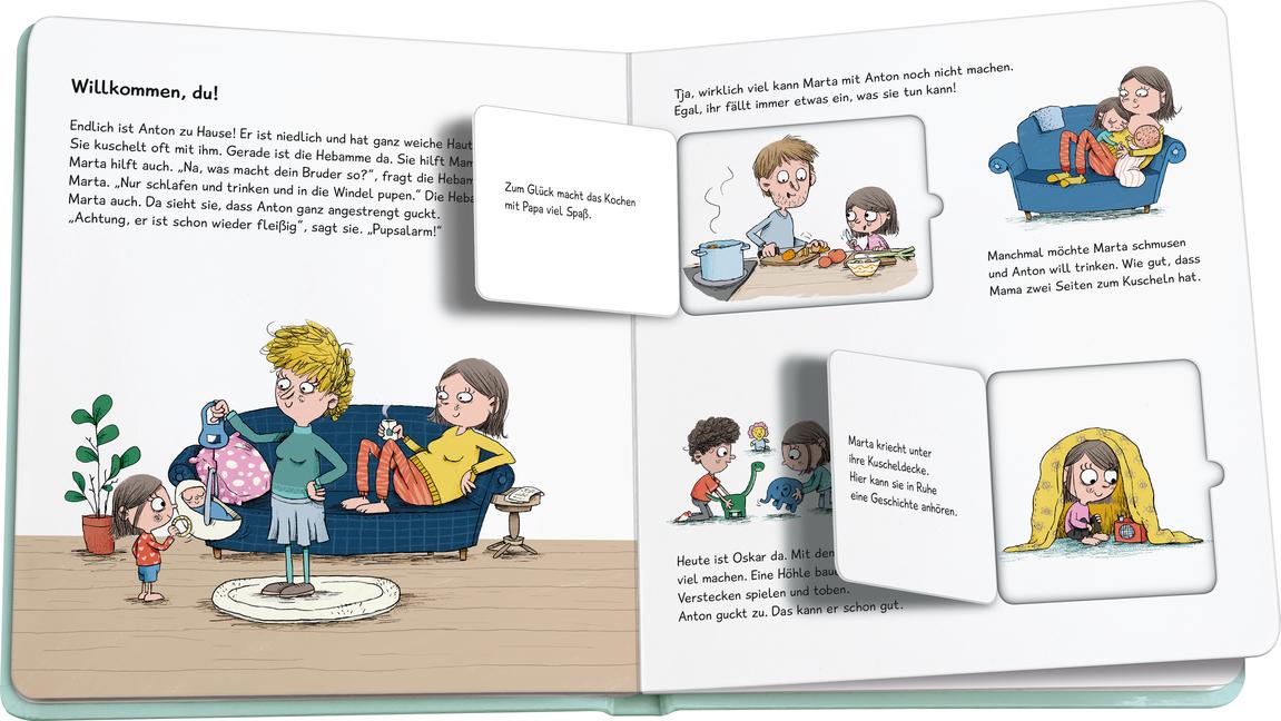 Beispielinhalt (Bild) Und da drin ist ein Baby? Antworten für neugierige Geschwister