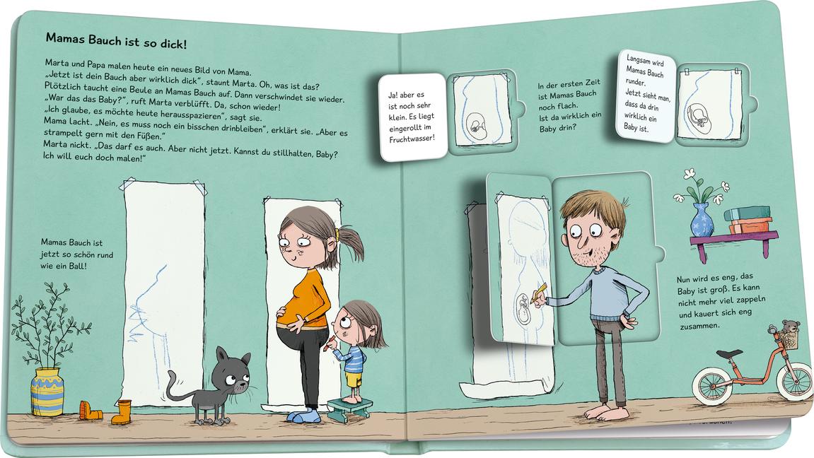 Beispielinhalt (Bild) Und da drin ist ein Baby? Antworten für neugierige Geschwister