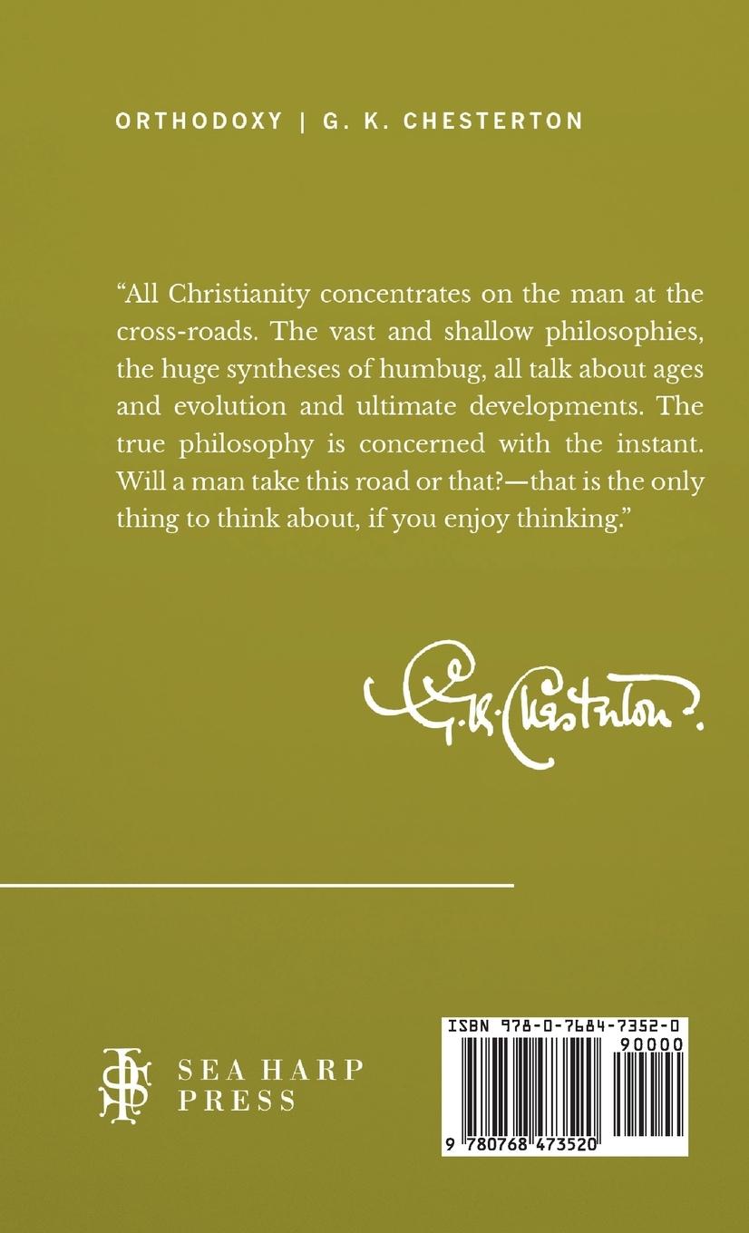 Rückseitencover Orthodoxy (Sea Harp Timeless series)