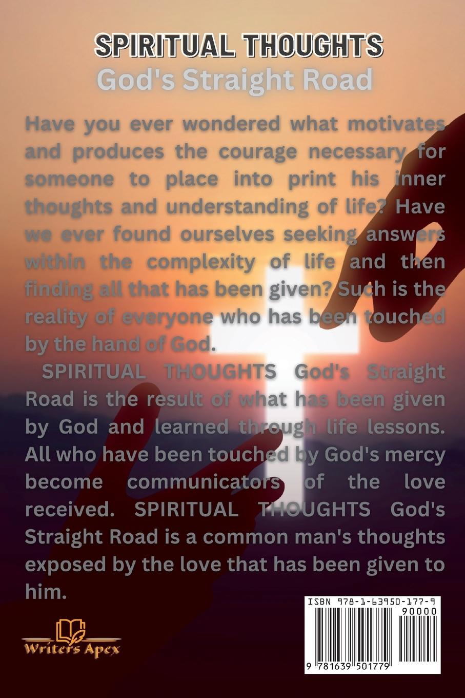 Rückseitencover SPIRITUAL THOUGHTS God's Straight Road