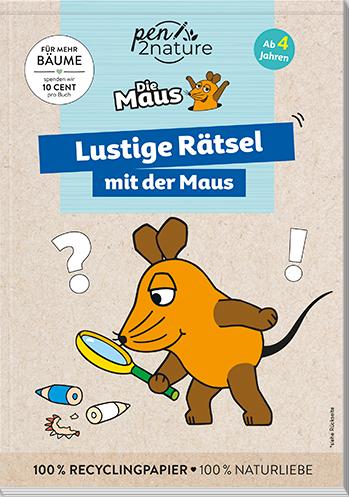 Vorderes Coverbild Lustige Rätsel mit der Maus. Bunter Rätselblock für Kinder ab 4 Jahren