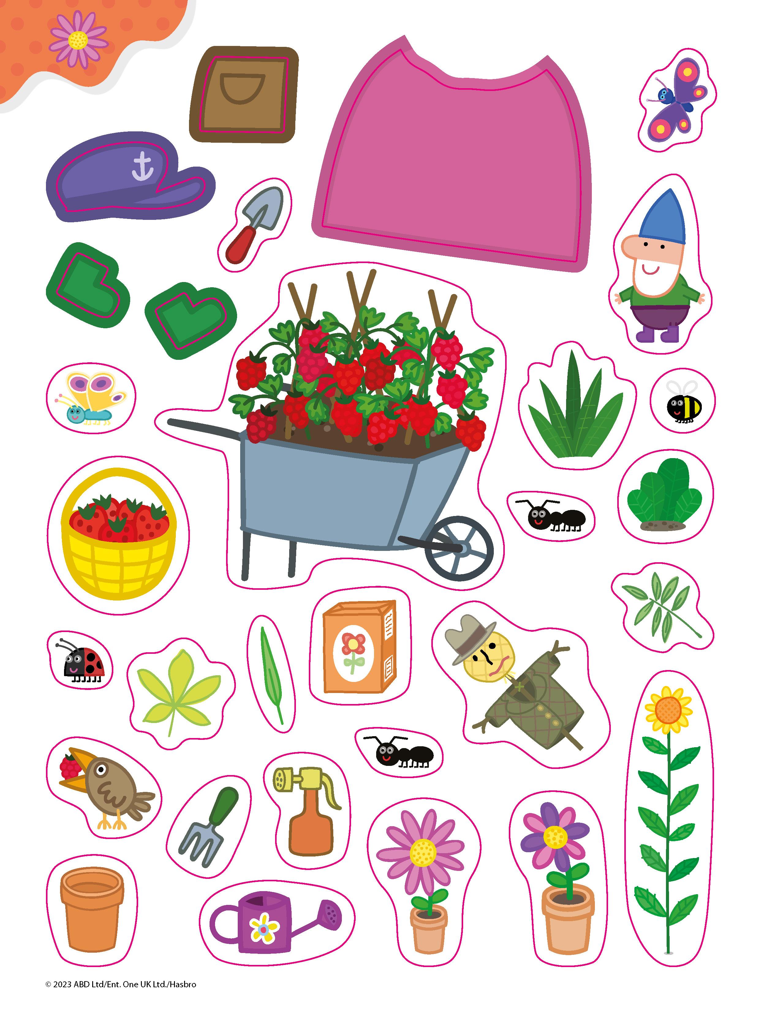 Beispielinhalt (Bild) Peppa Pig Mein Stickerbuch Anziehen mit Peppa