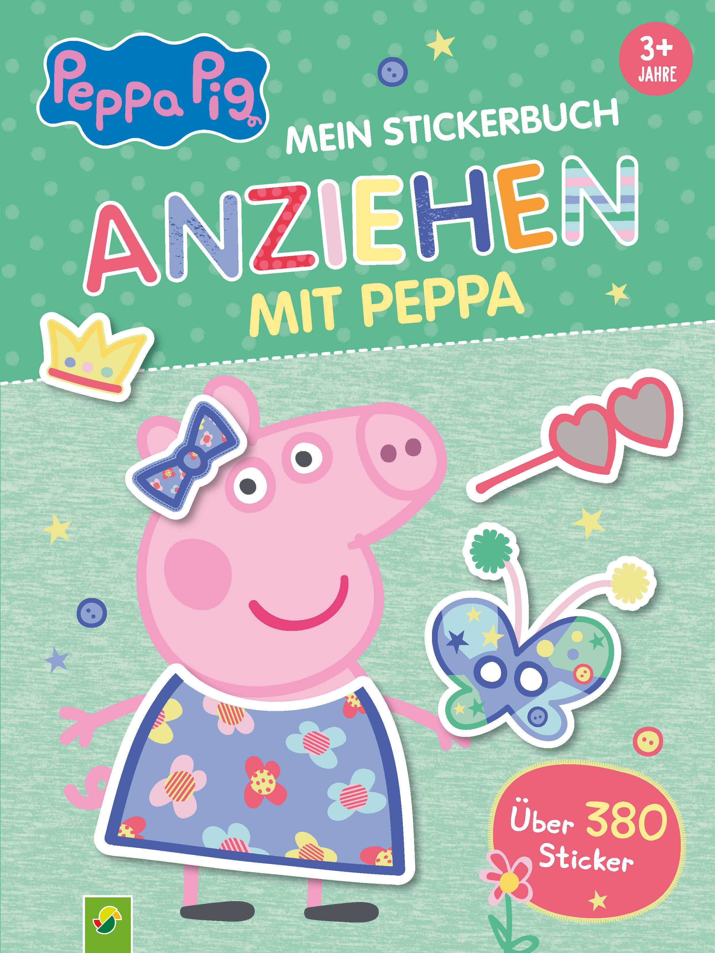 Vorderes Coverbild Peppa Pig Mein Stickerbuch Anziehen mit Peppa