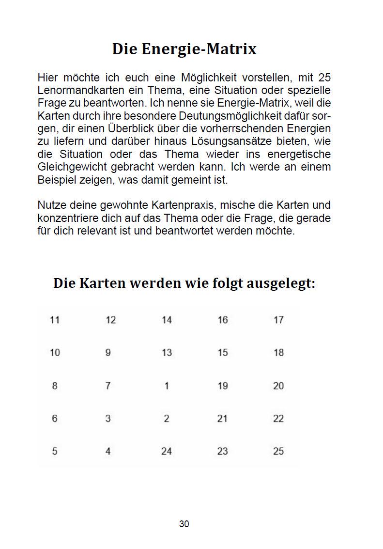 Beispielinhalt (Bild) Der magische Seelenblick mit den Lenormandkarten