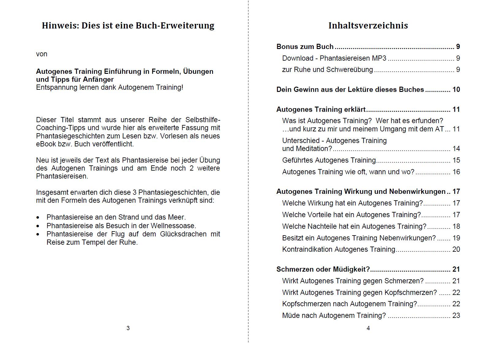 Beispielinhalt (Bild) Autogenes Training Anleitung und Übungen für Erwachsene
