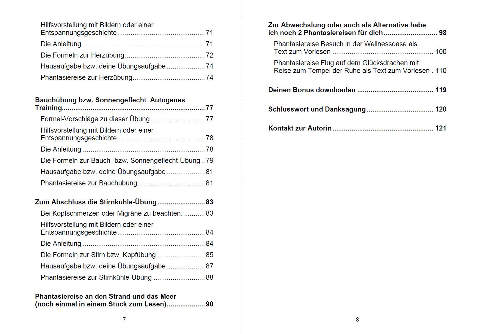 Beispielinhalt (Bild) Autogenes Training Anleitung und Übungen für Erwachsene