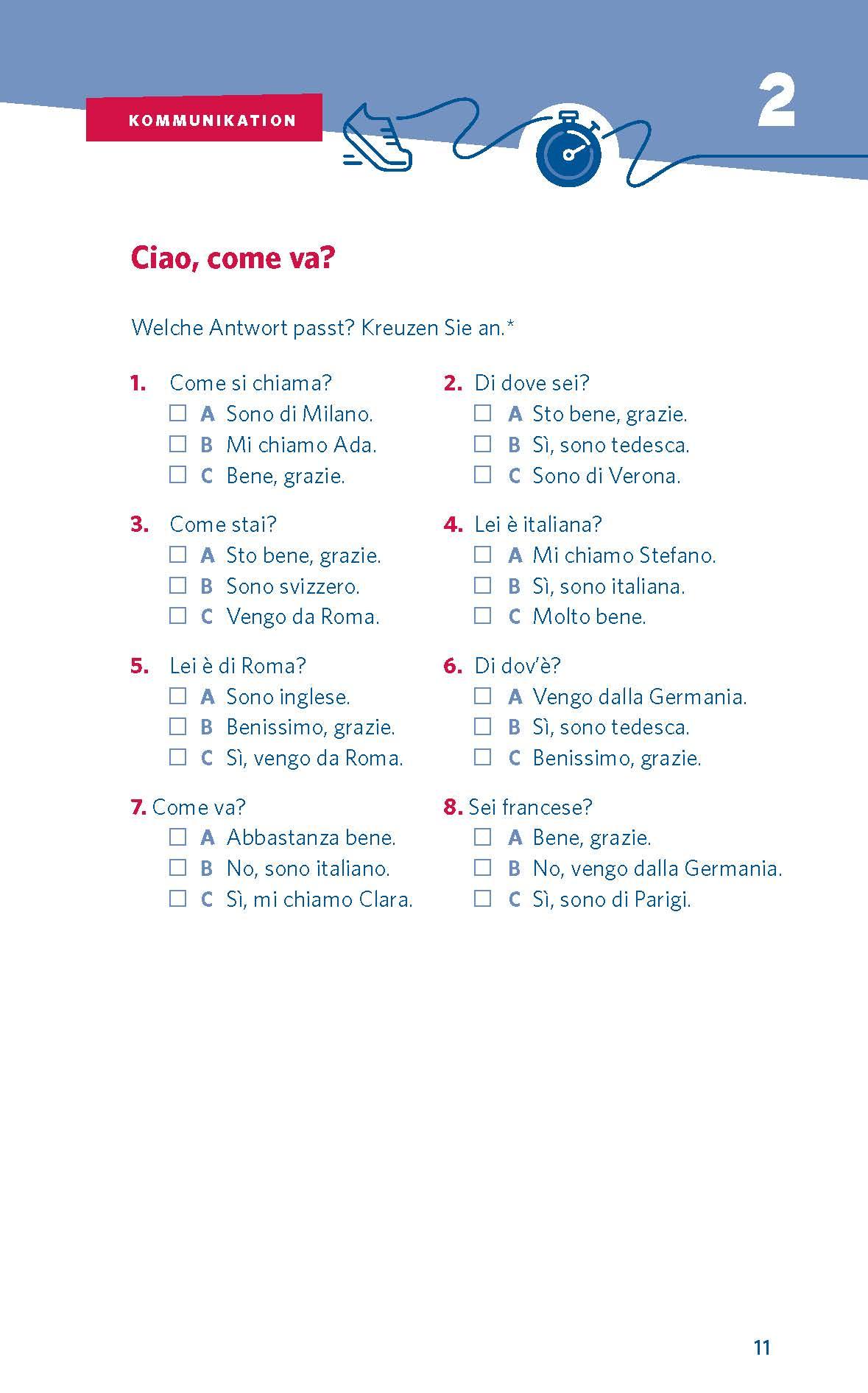 Beispielinhalt (Bild) PONS 10-Minuten-Workout Italienisch