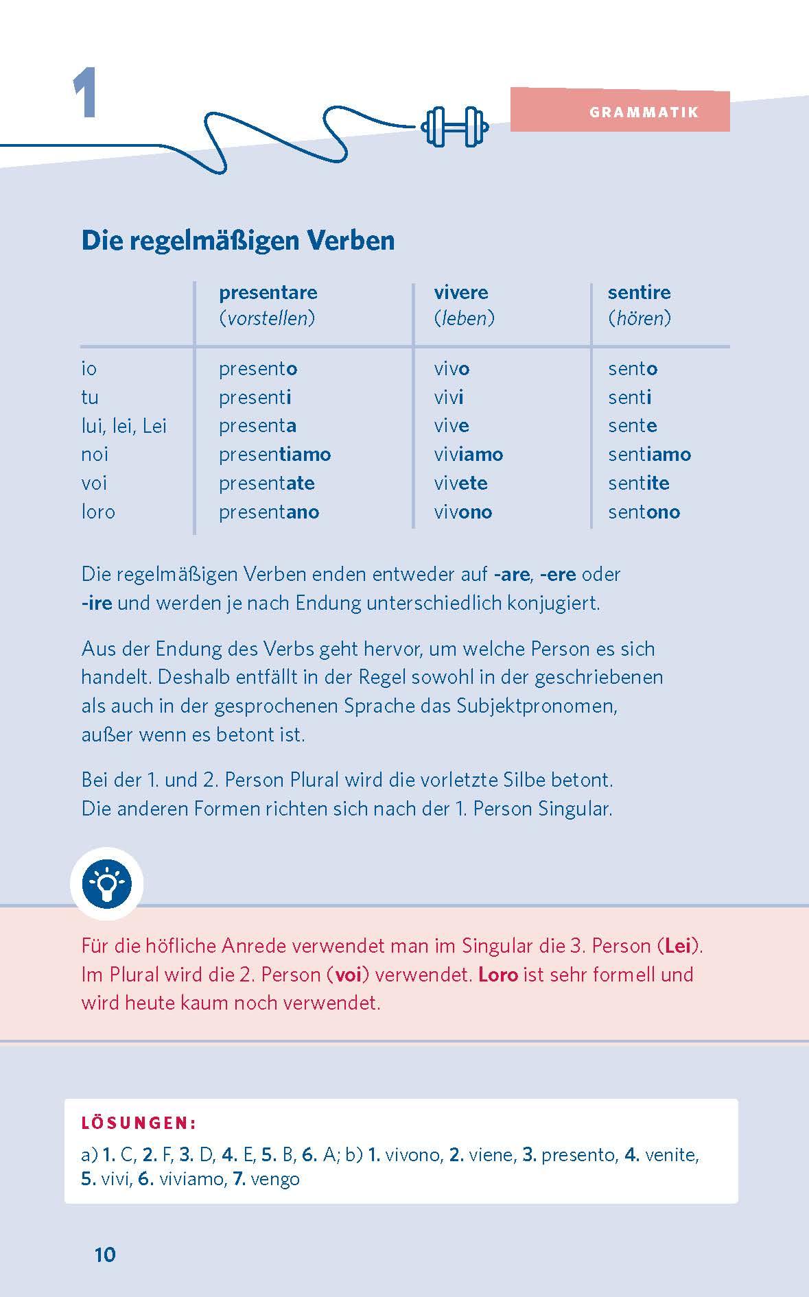 Beispielinhalt (Bild) PONS 10-Minuten-Workout Italienisch