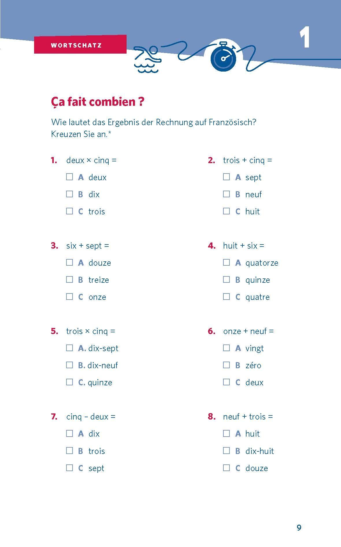 Beispielinhalt (Bild) PONS 10-Minuten-Workout Französisch