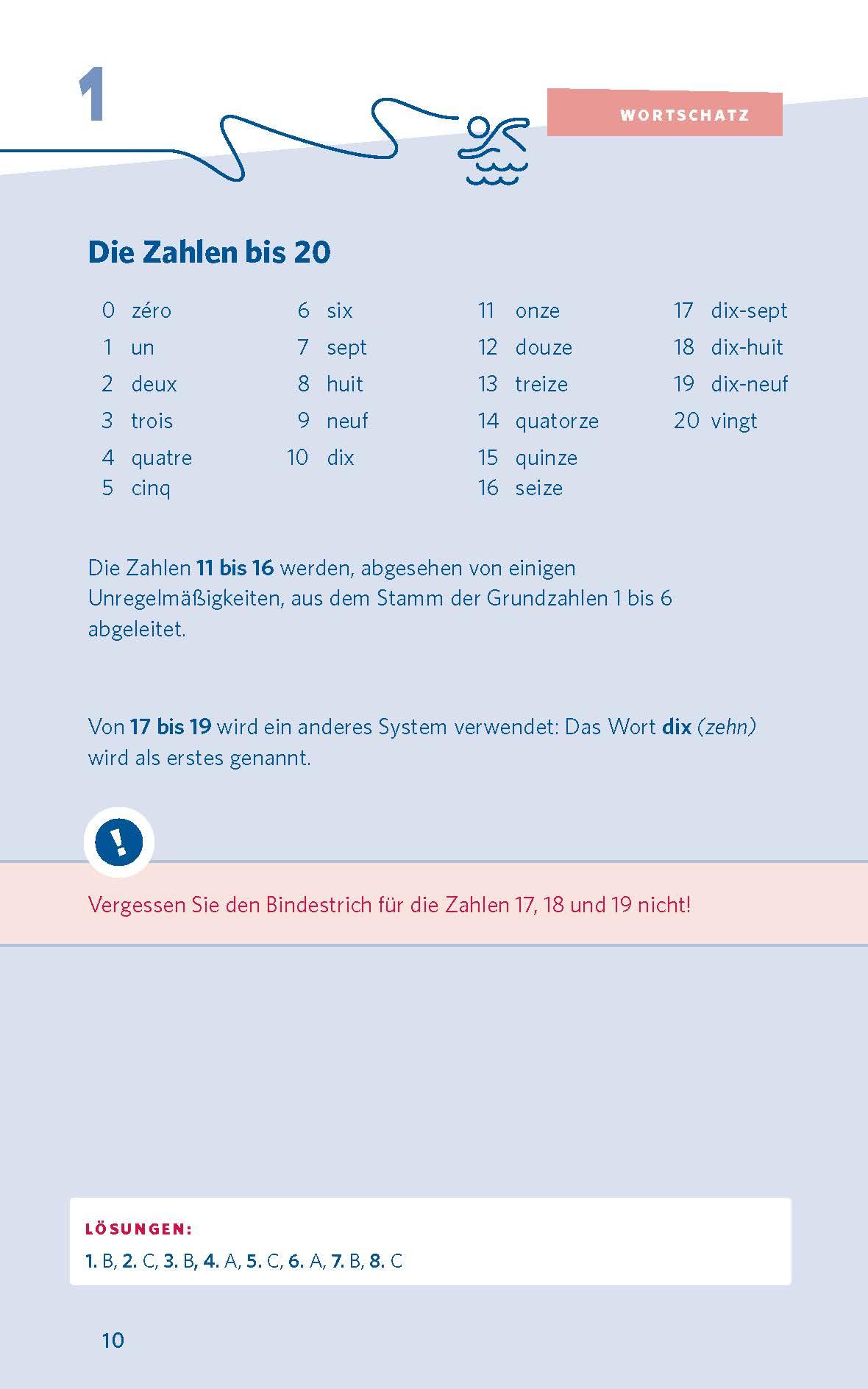 Beispielinhalt (Bild) PONS 10-Minuten-Workout Französisch