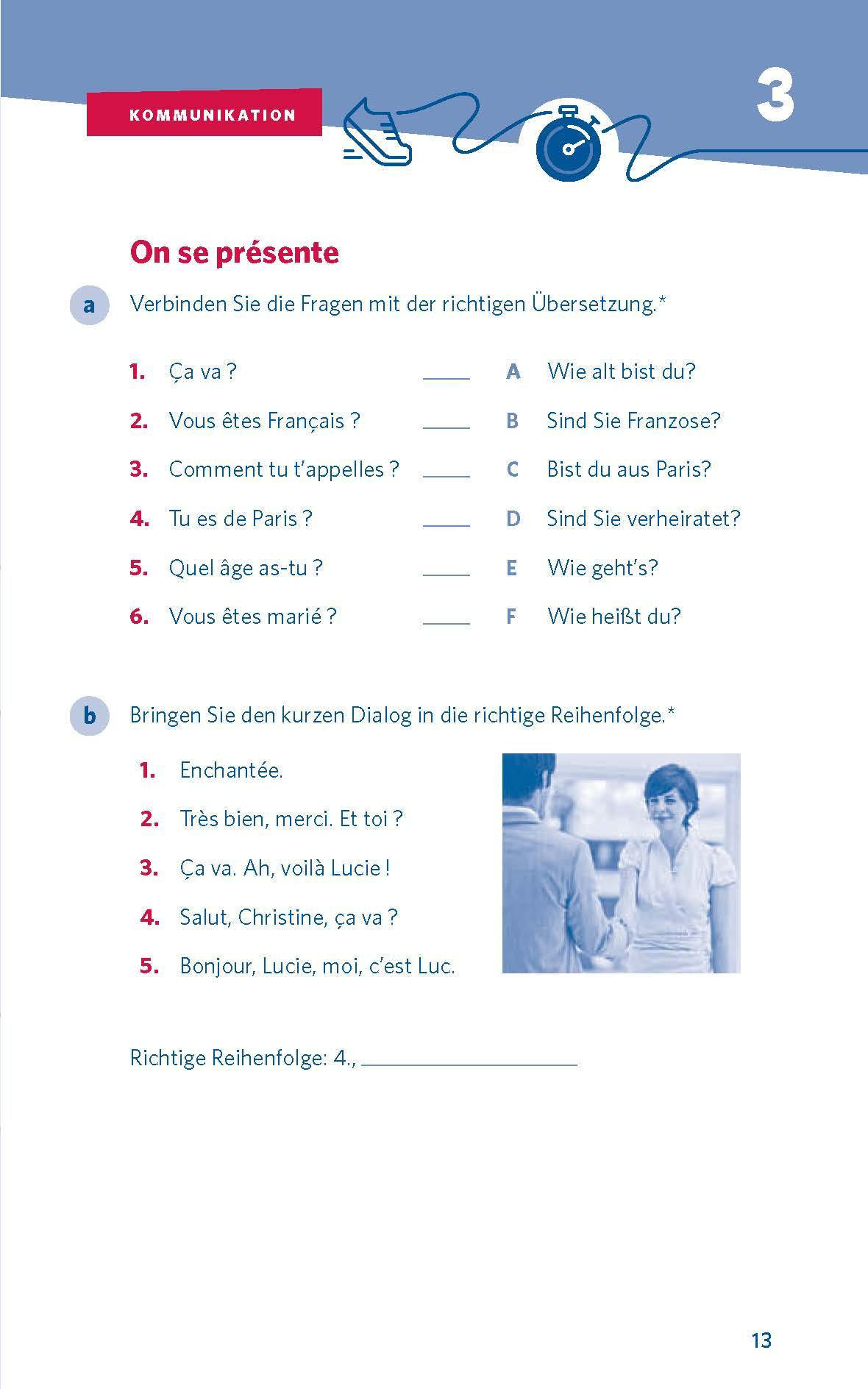 Beispielinhalt (Bild) PONS 10-Minuten-Workout Französisch