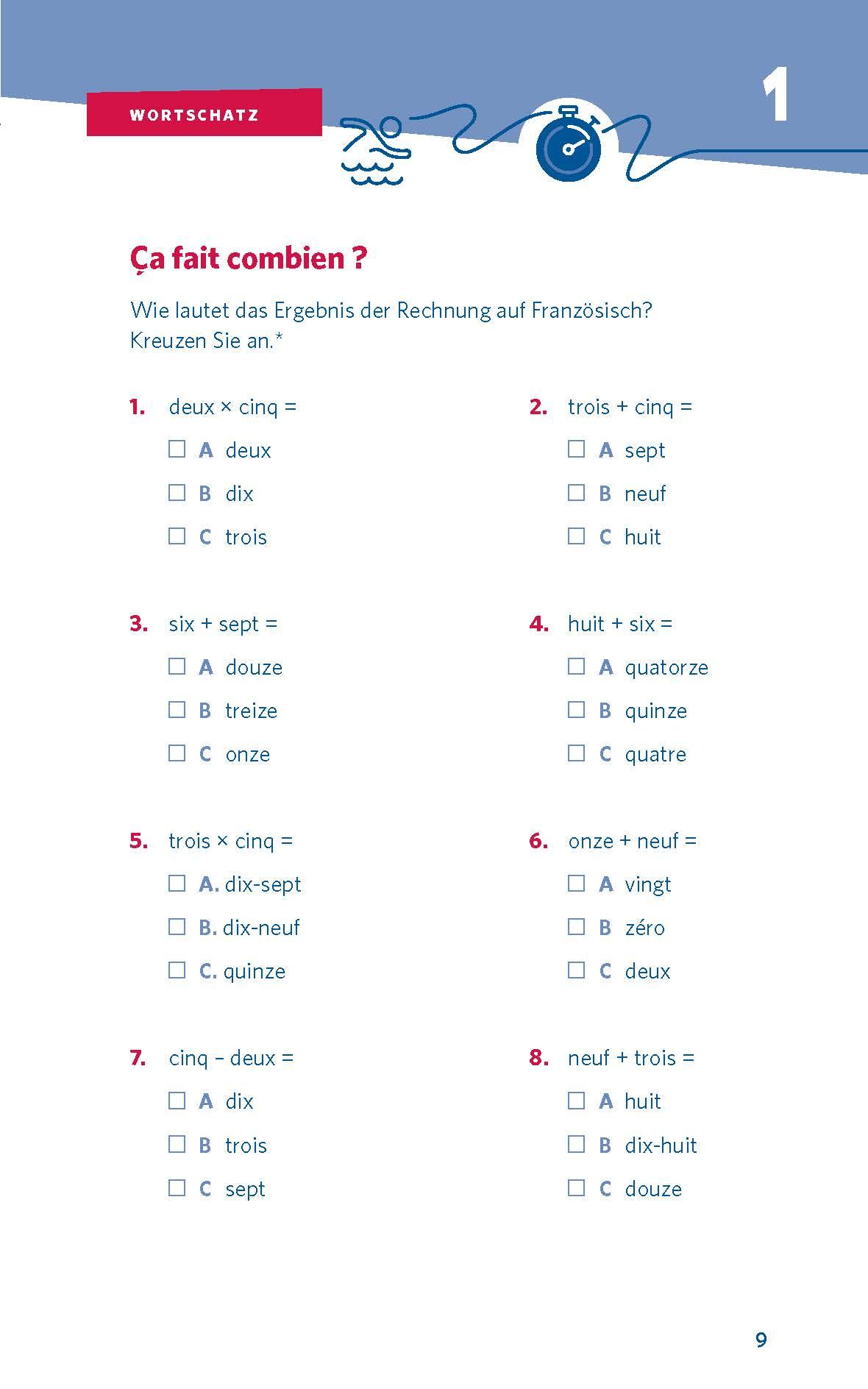 Beispielinhalt (Bild) PONS 10-Minuten-Workout Französisch