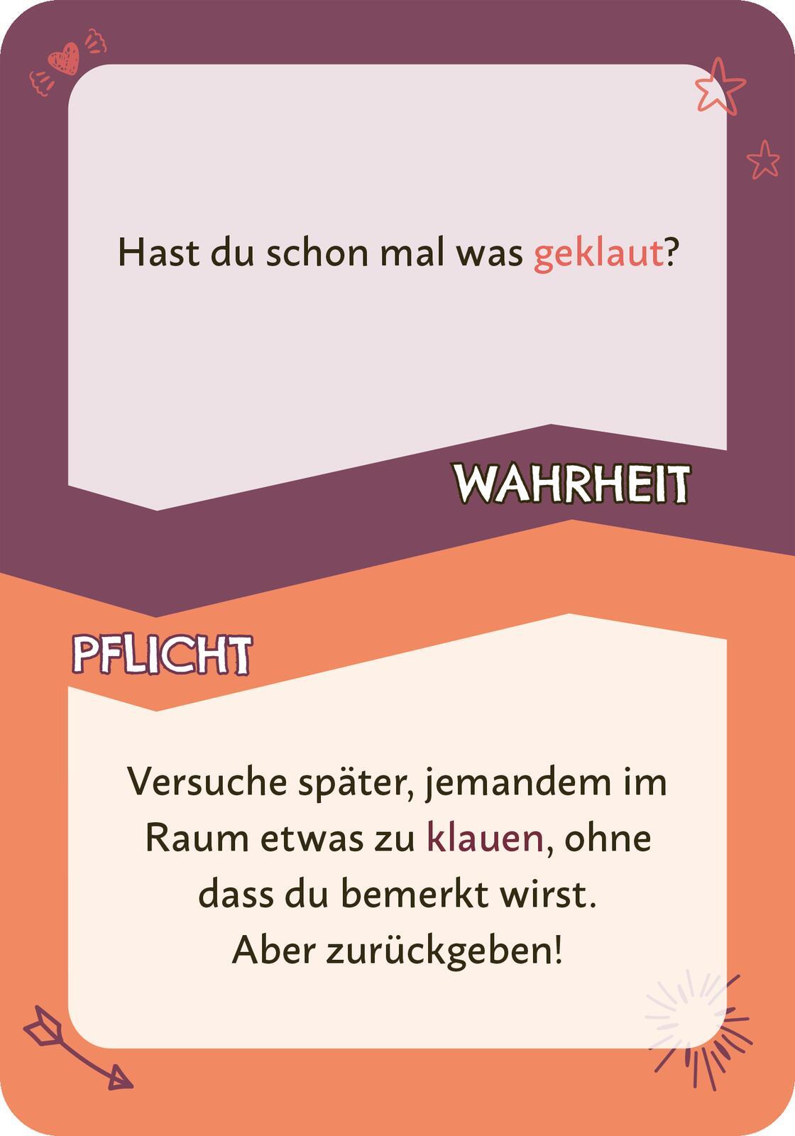 Beispielinhalt (Bild) Wahrheit oder Pflicht
