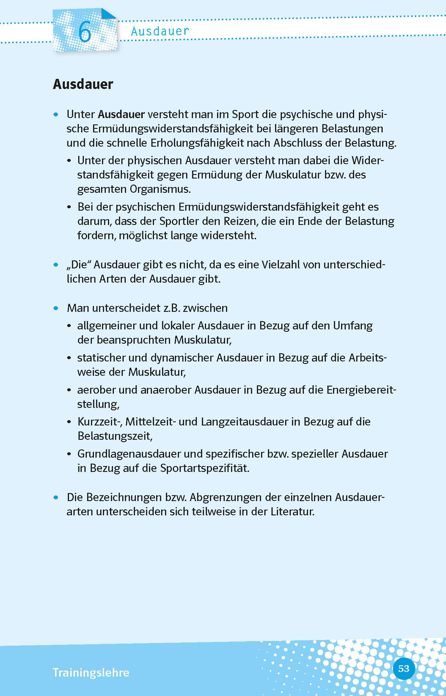 Beispielinhalt (Bild) Abi last minute Sport