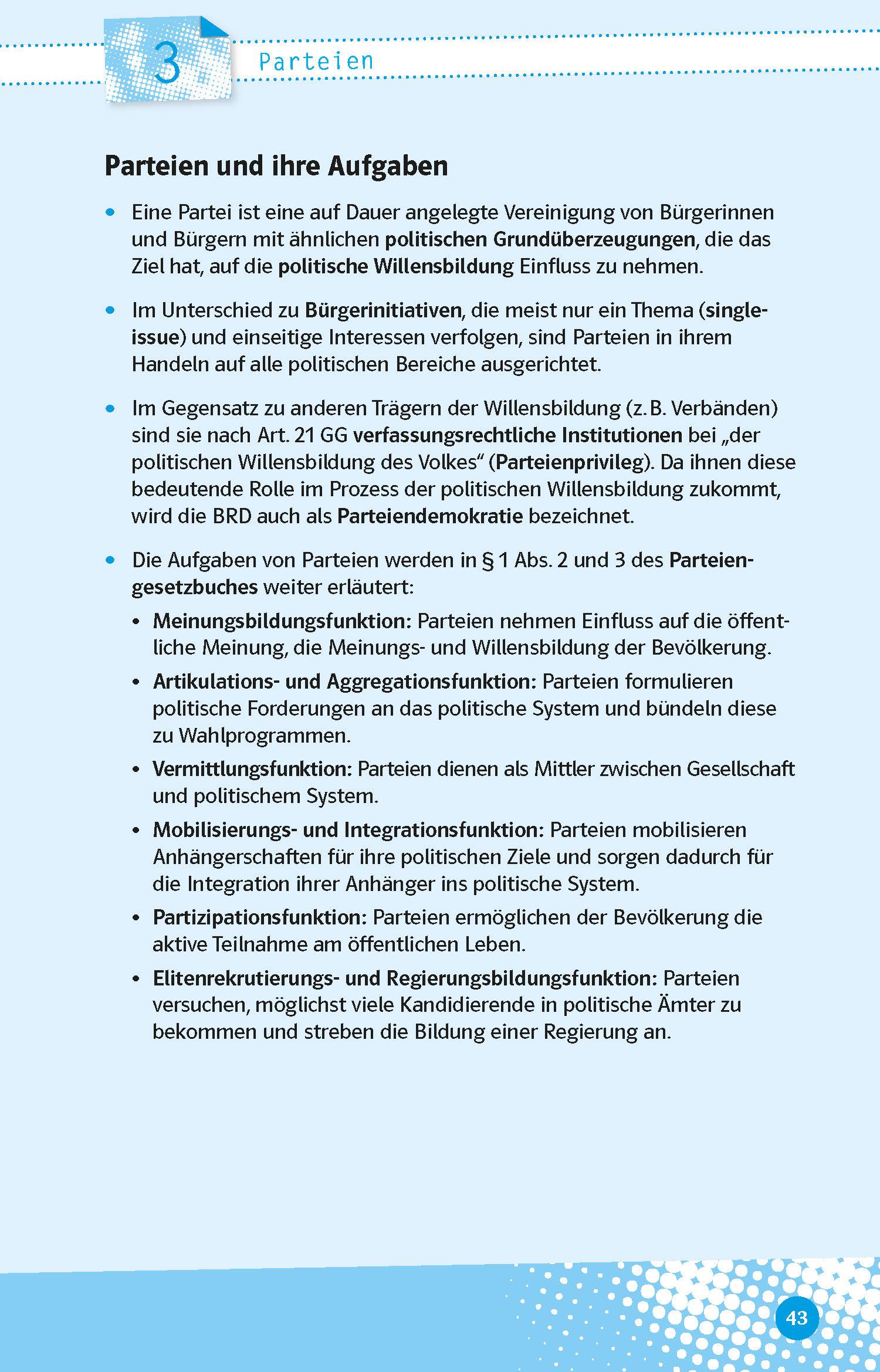Beispielinhalt (Bild) Abi last minute Politik und Sozialkunde