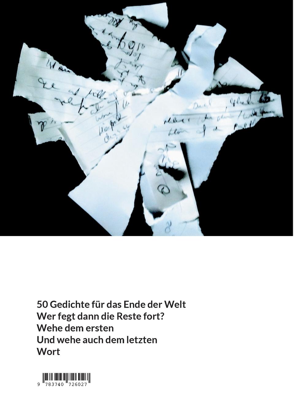 Rückseitencover Gedichte für das Ende der Welt