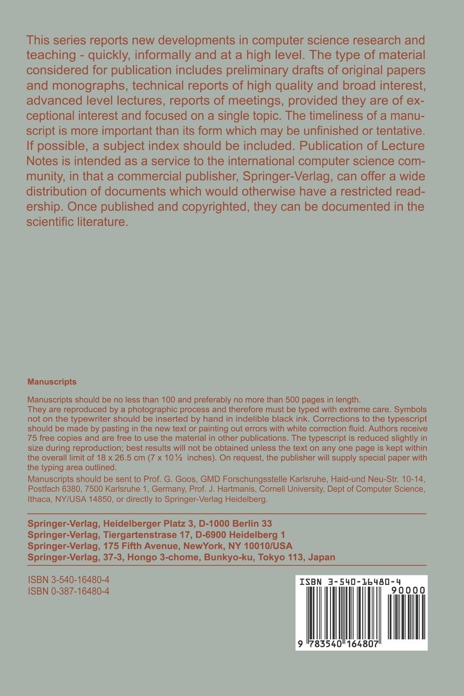 Rückseitencover Advances in Petri Nets 1985