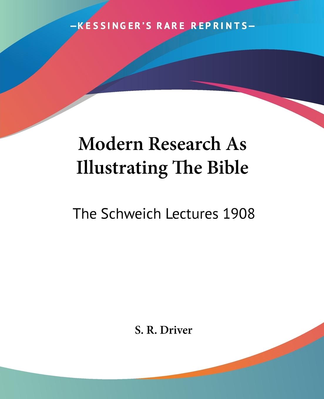 Vorderes Coverbild Modern Research As Illustrating The Bible