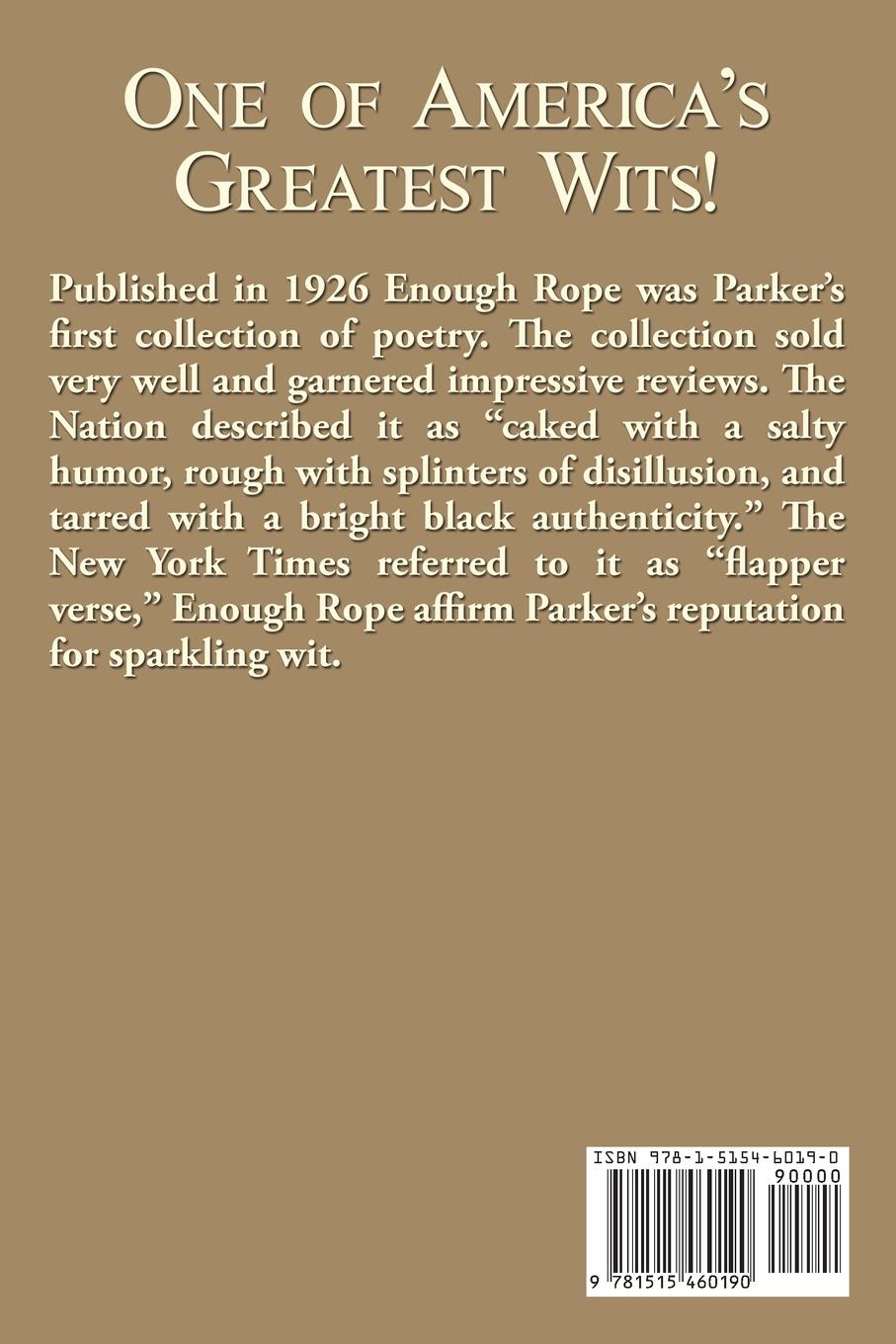 Rückseitencover Enough Rope